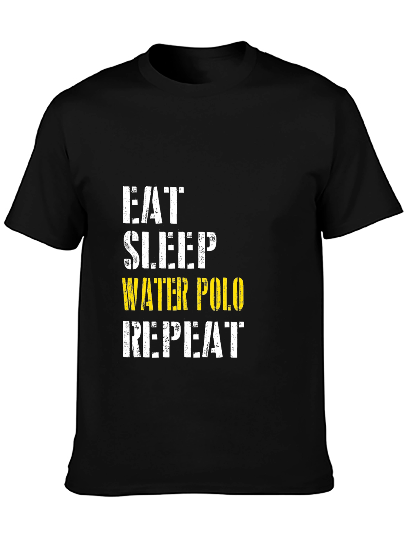 Eat Sleep Water Polo Repeat Black T-Shirt