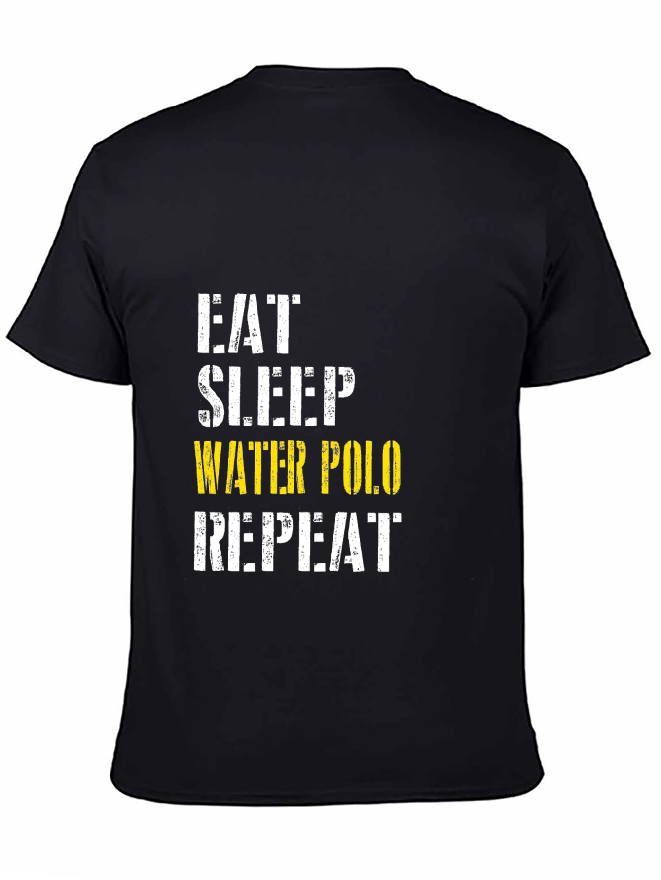 Eat Sleep Water Polo Repeat Black T-Shirt