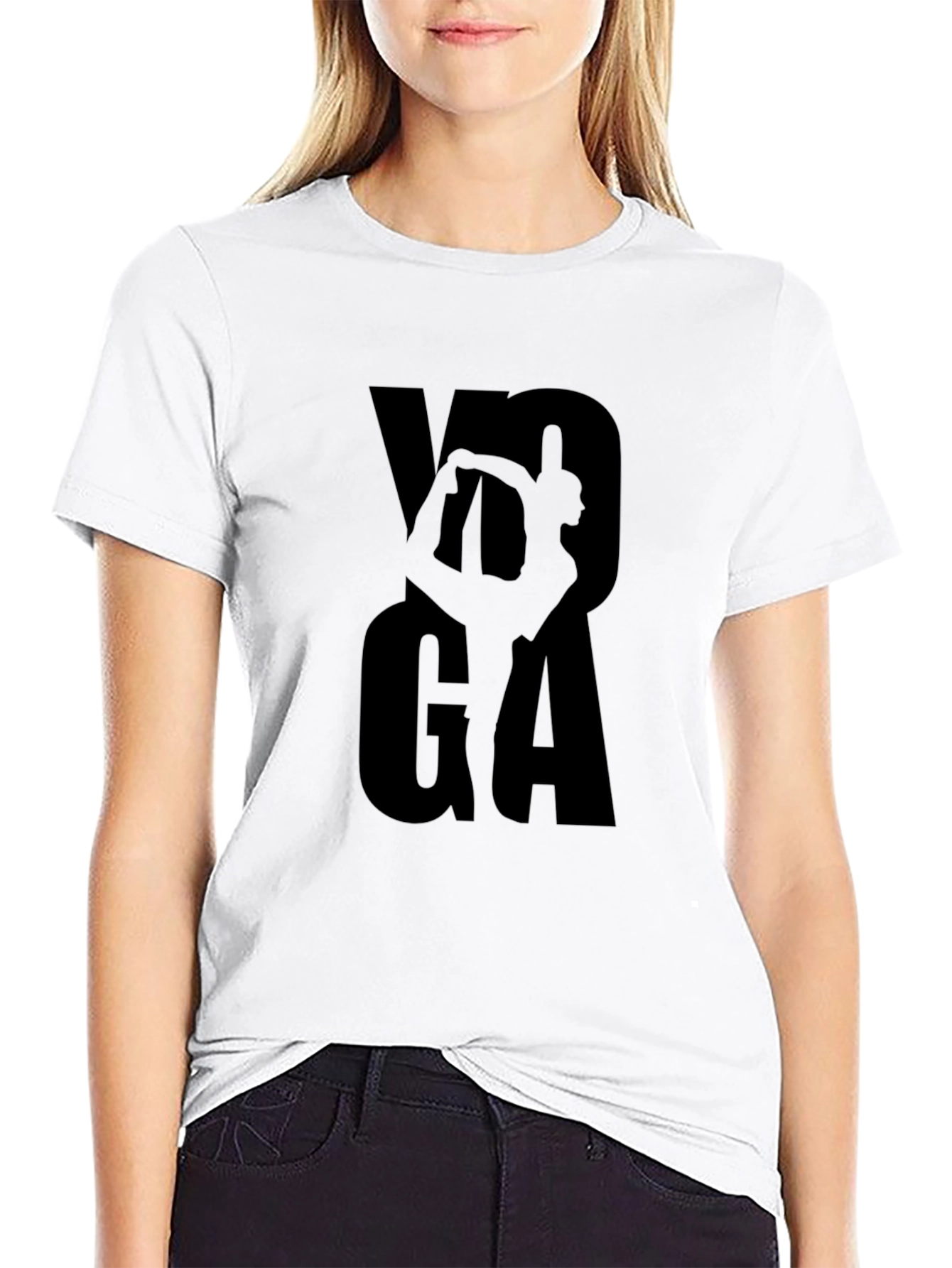Yoga Pose Graphic Print Mens T-Shirt