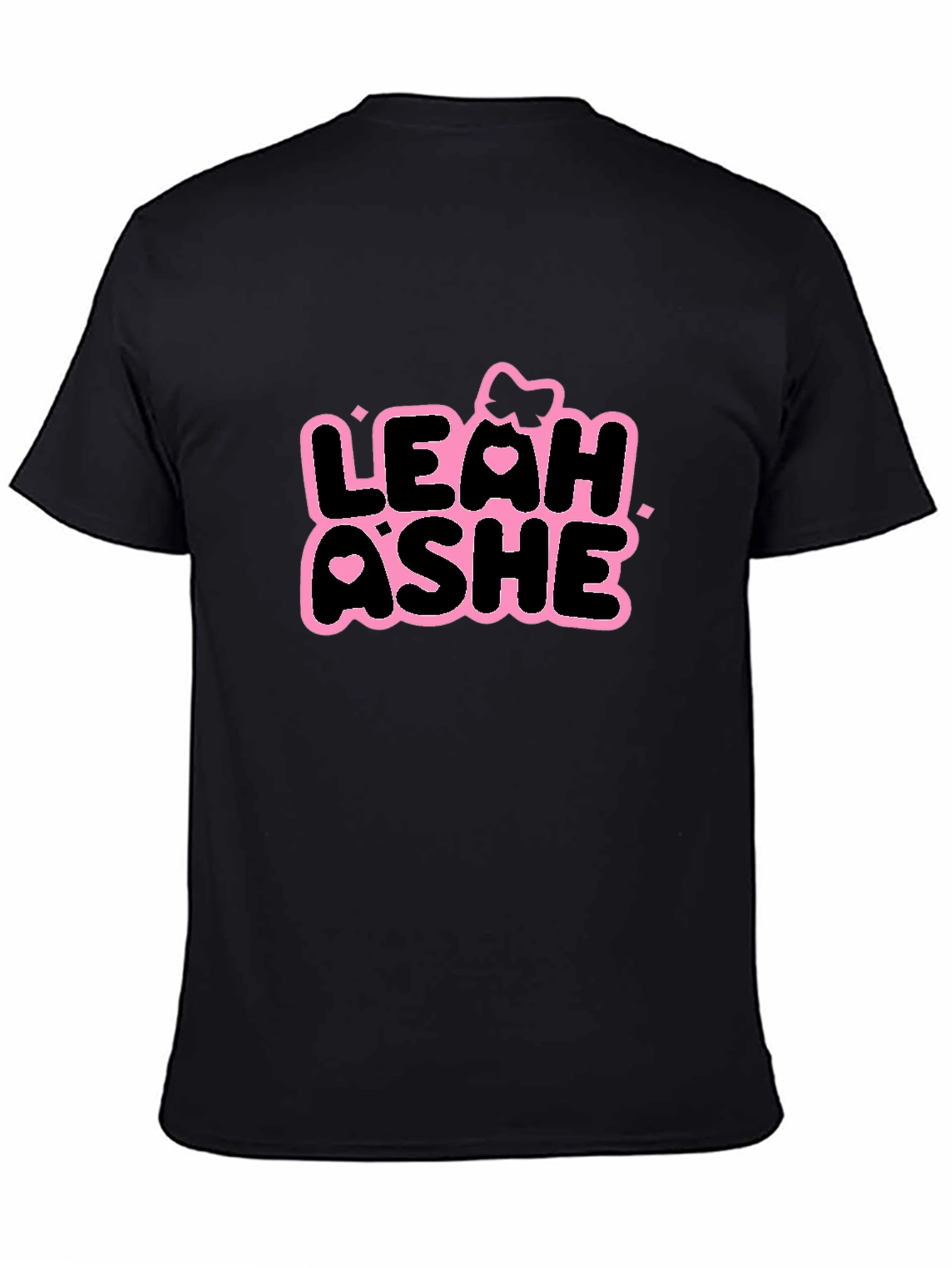 Leah Ashe Black T-Shirt - Graphic Print