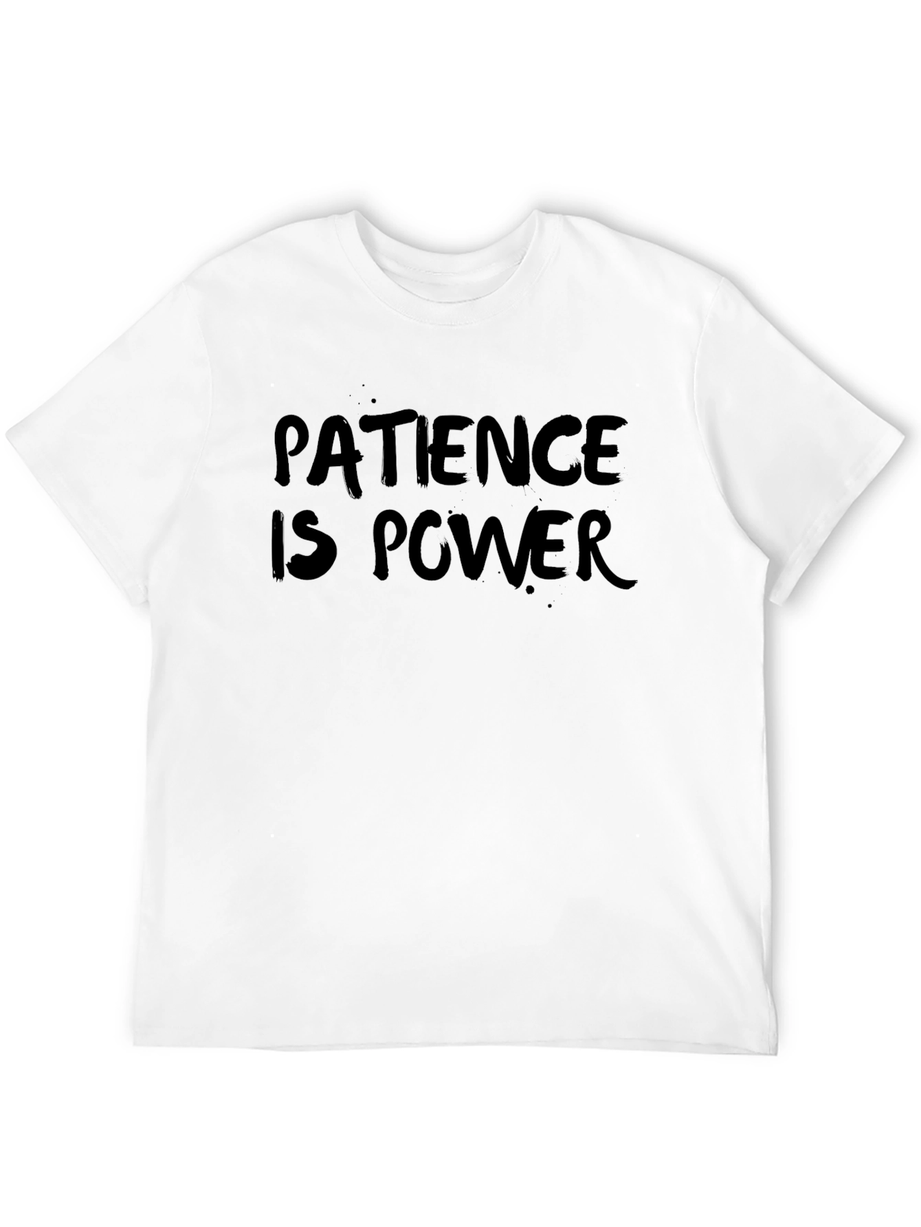 Patience is Power Black Graphic T-Shirt