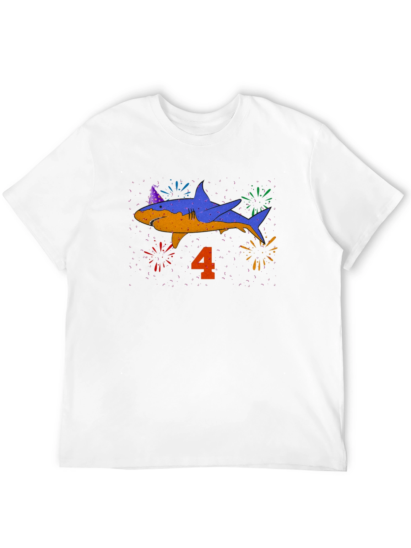 Shark Birthday 4th Party T-Shirt