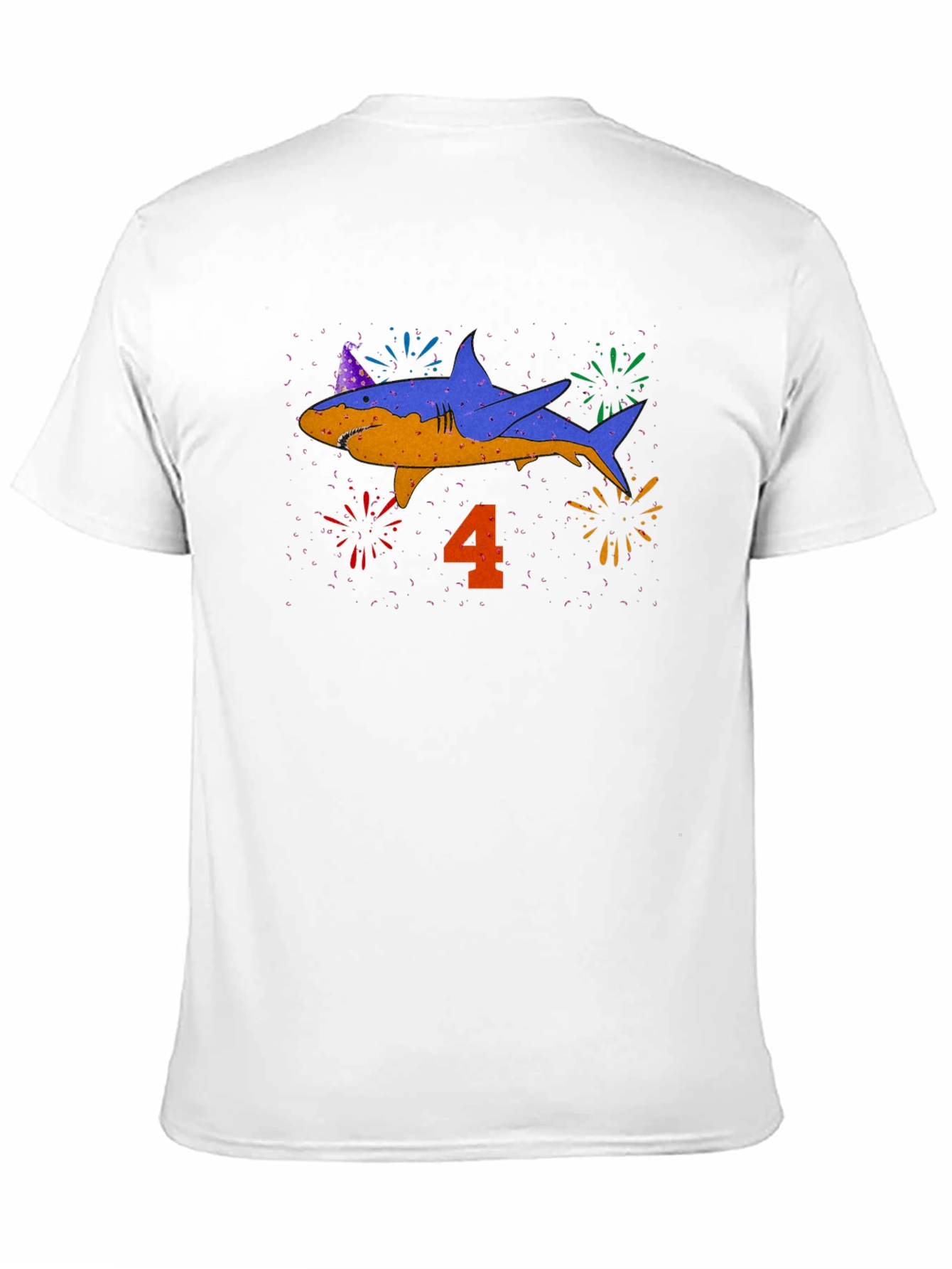 Shark Birthday 4th Party T-Shirt