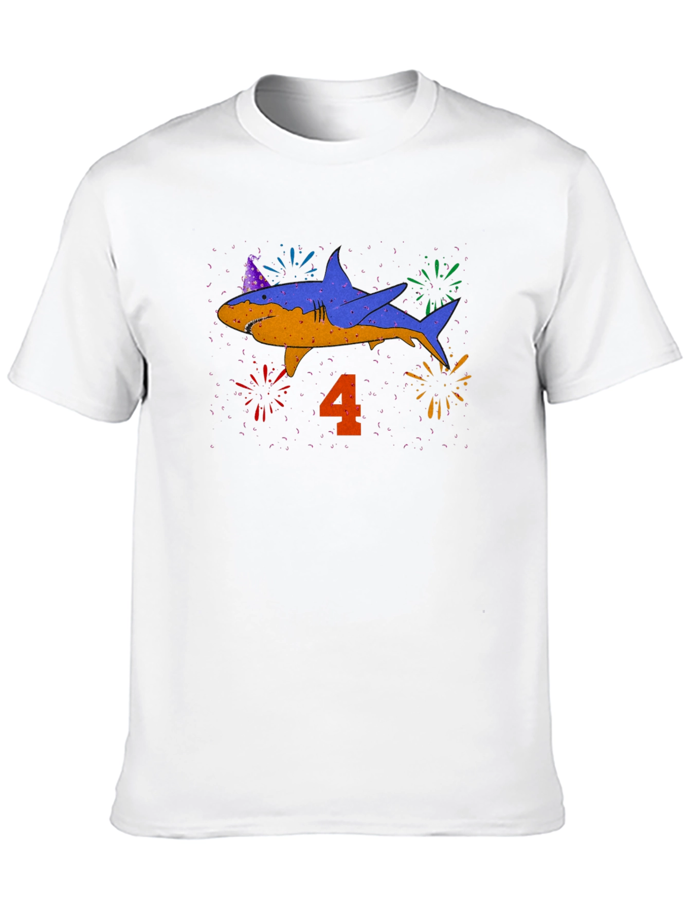 Shark Birthday 4th Party T-Shirt