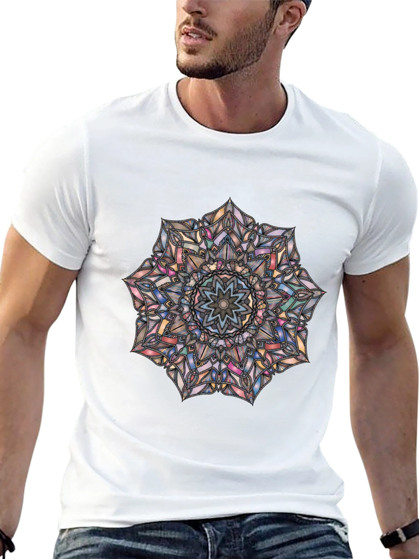 Mandala Art T-Shirt - Black Graphic Tee