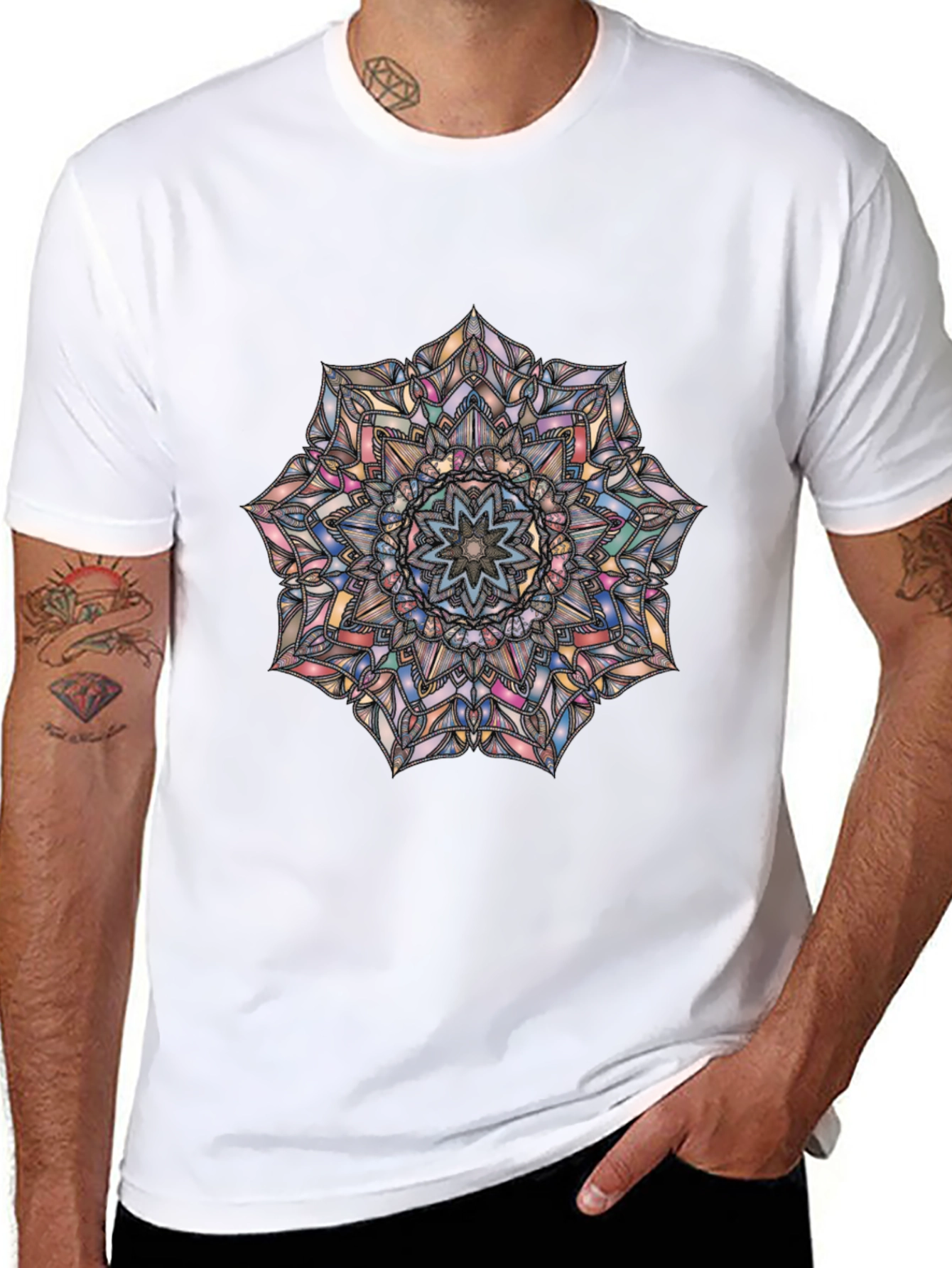 Mandala Art T-Shirt - Black Graphic Tee