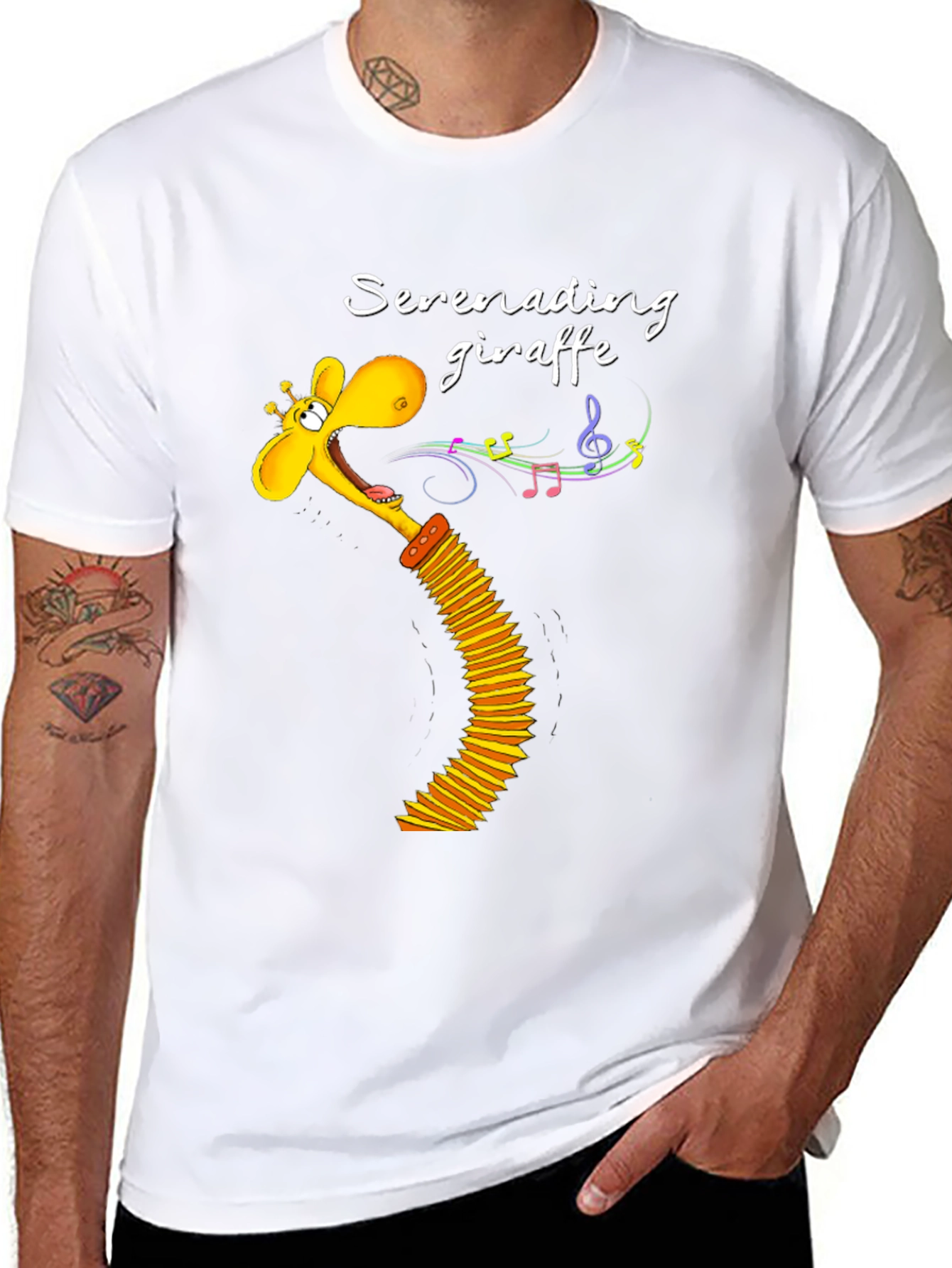 Serenading Giraffe Graphic Tee