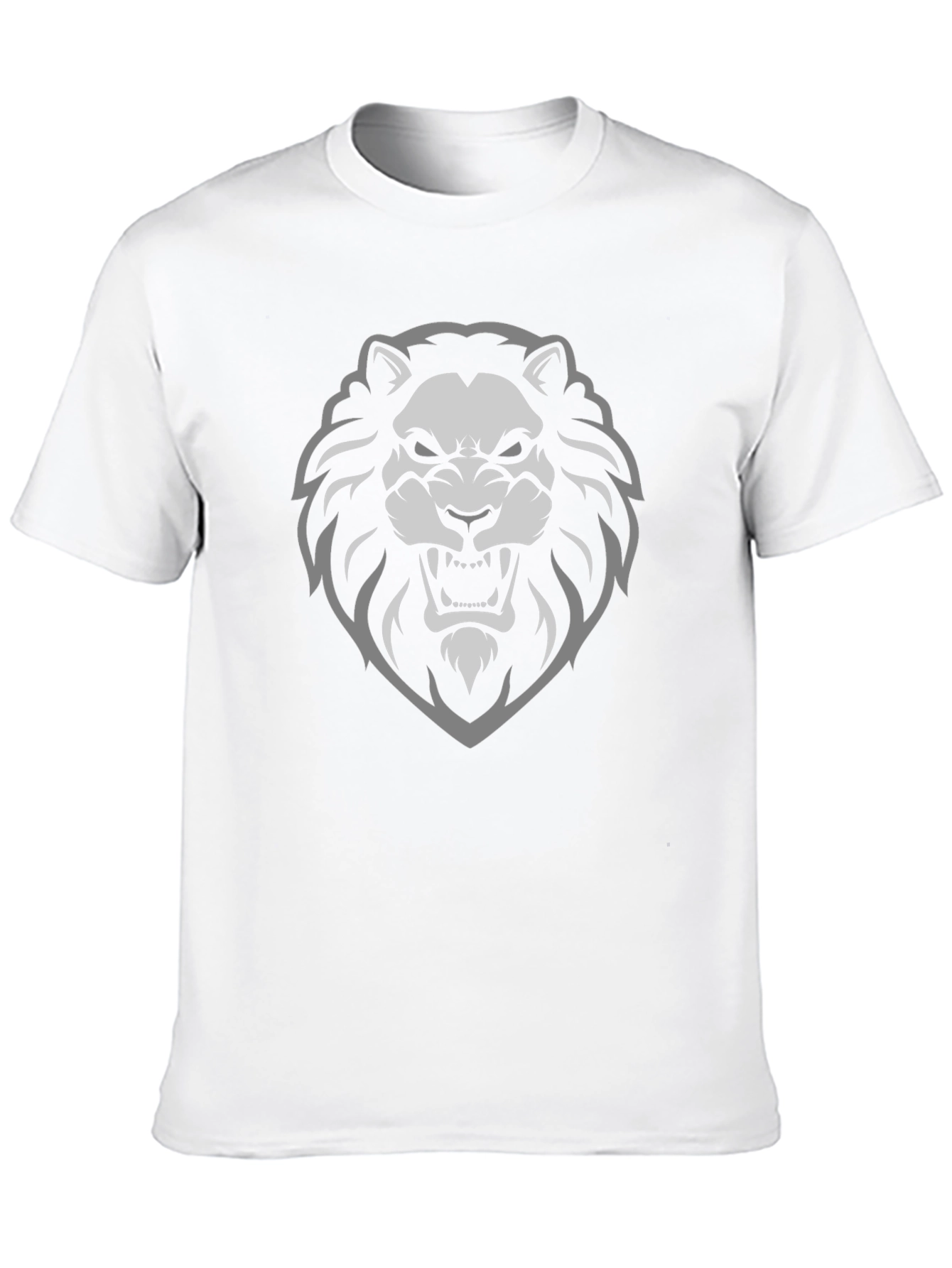 Black T-Shirt with Lion Graphic