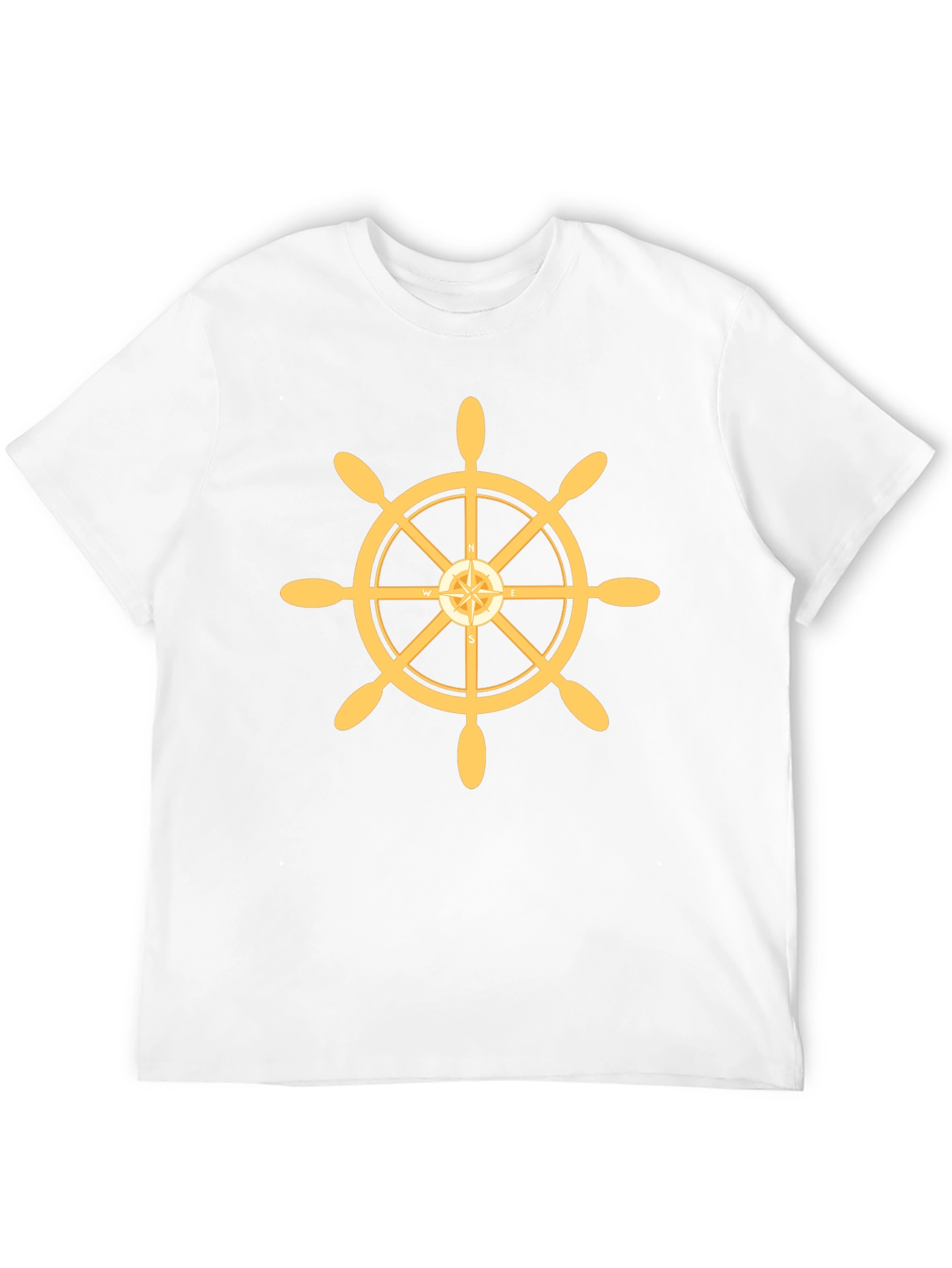 Nautical Wheel Graphic Black T-Shirt