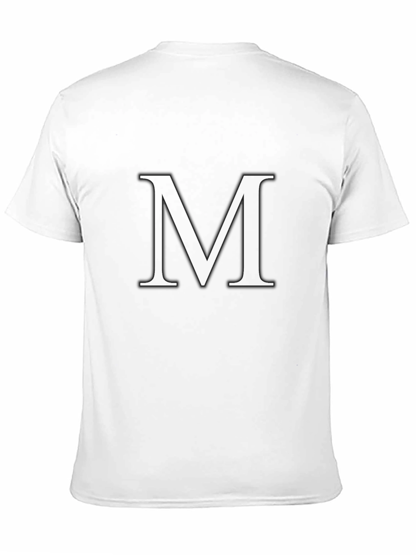 Mens Black T-Shirt with Embossed M