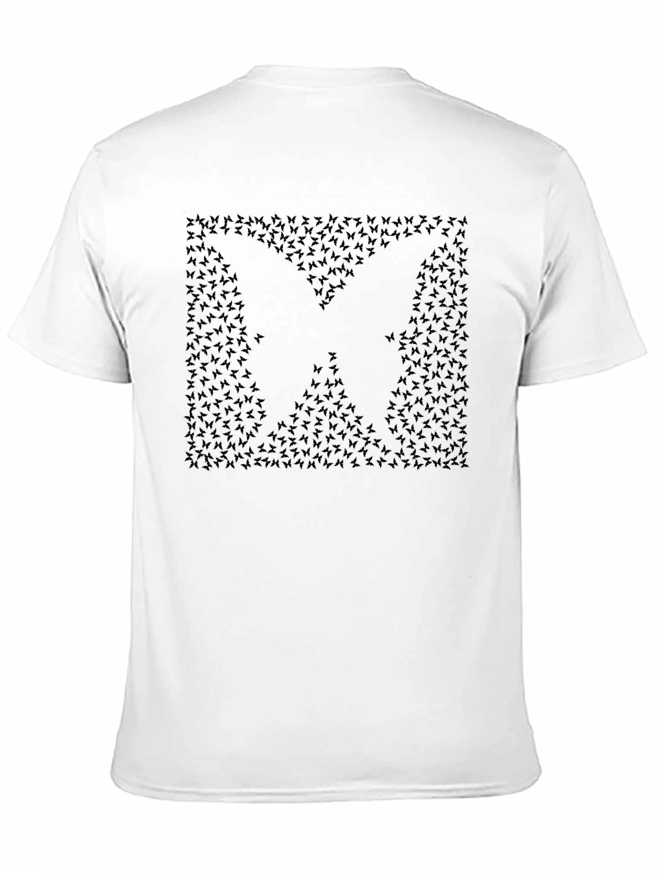 Butterfly Silhouette Graphic Tee - Black