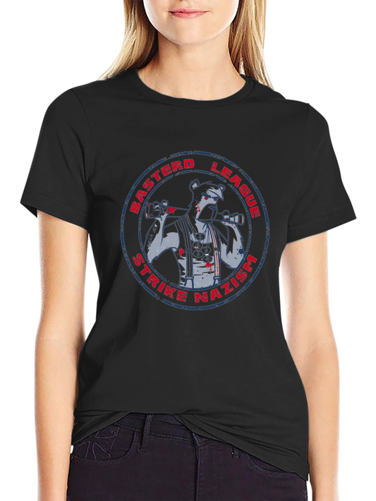 Bastard League Strike Nazism Graphic Tee - Anti-Fascist T-Shirt