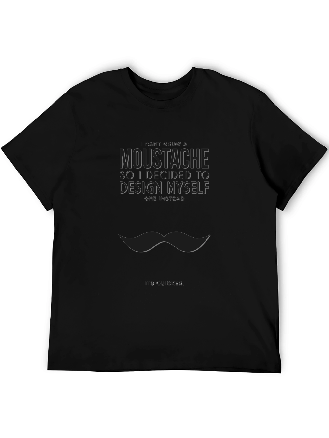 Moustache Design T-Shirt - Funny Graphic Tee