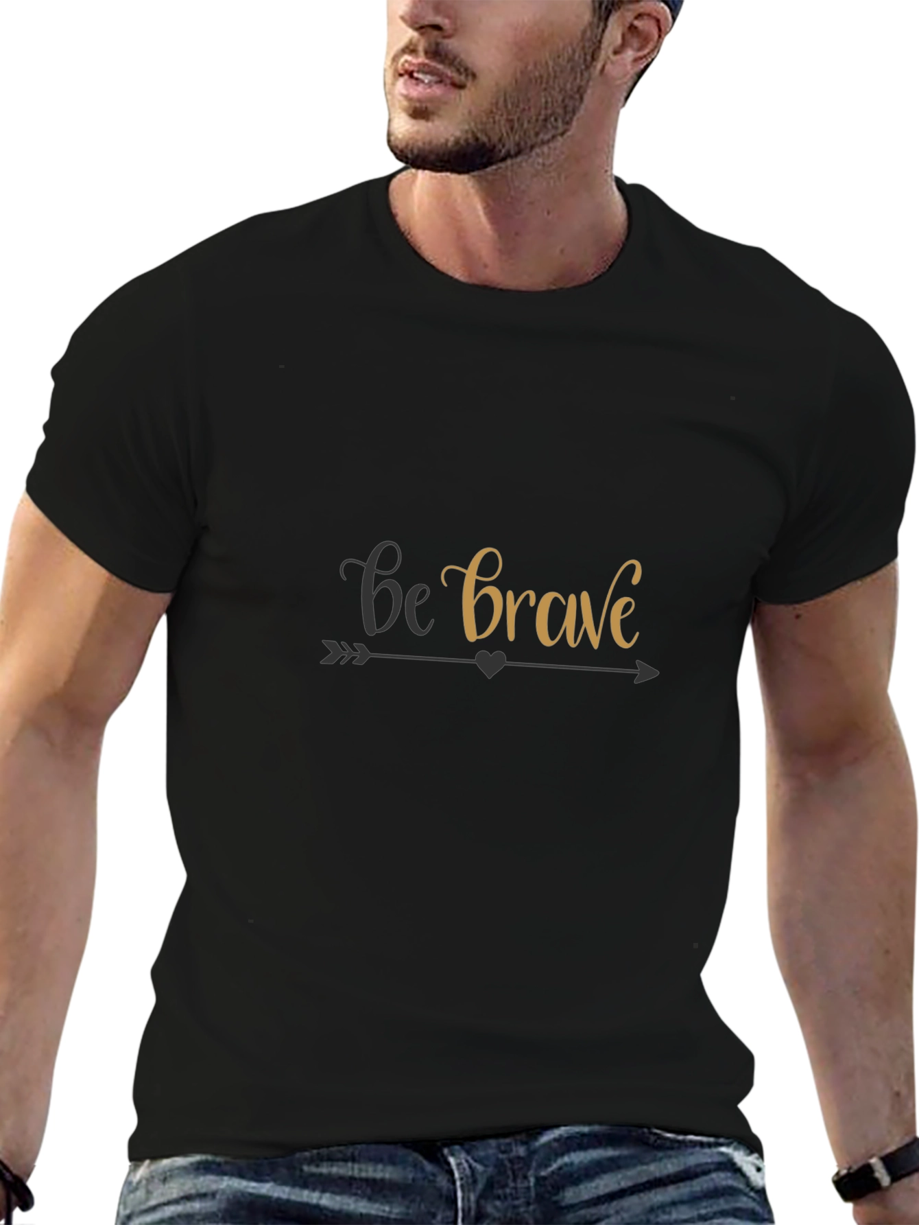 Be Brave Graphic Tee - Stylish Black T-Shirt