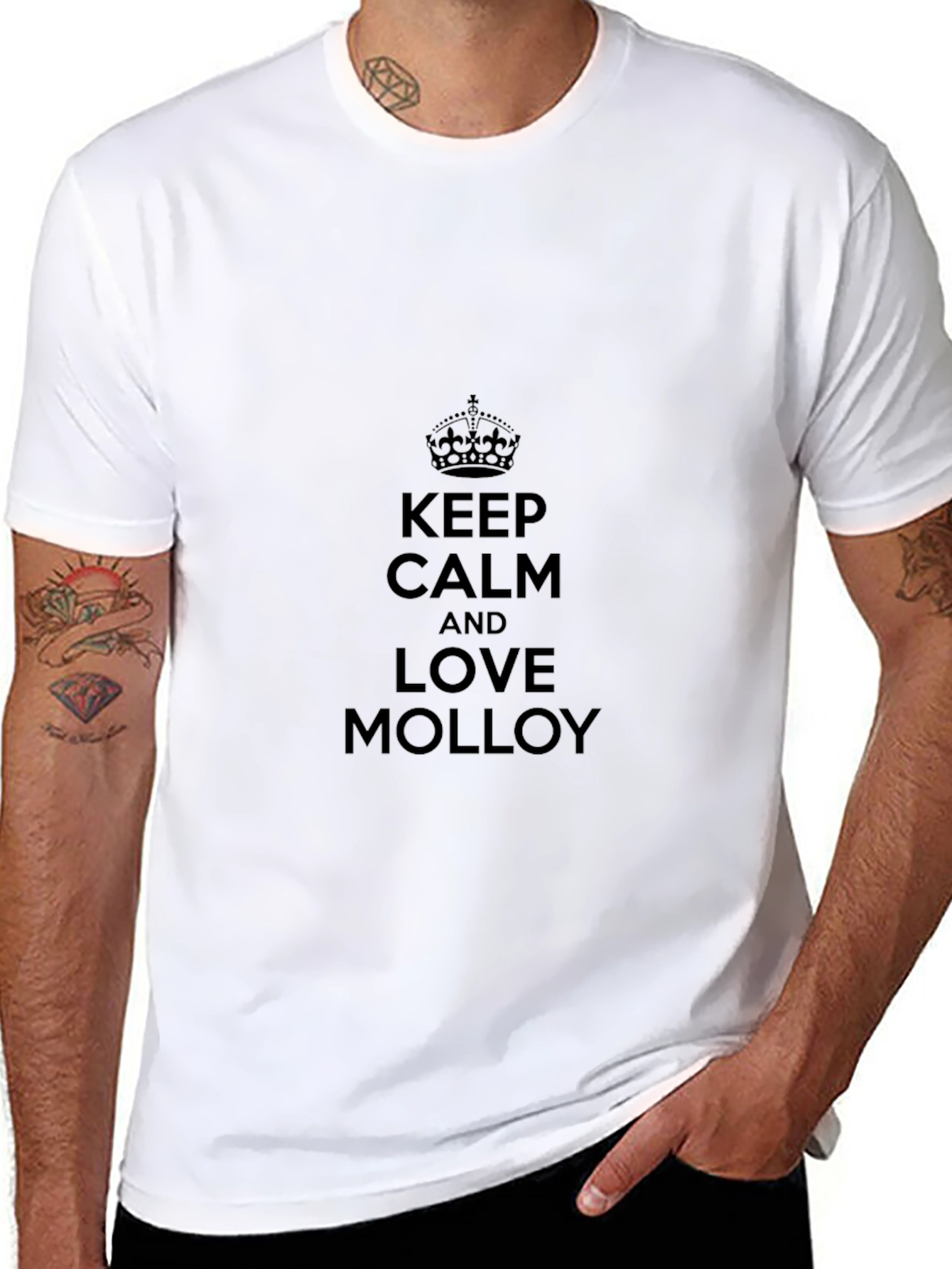 Keep Calm and Love Molloy Black T-Shirt