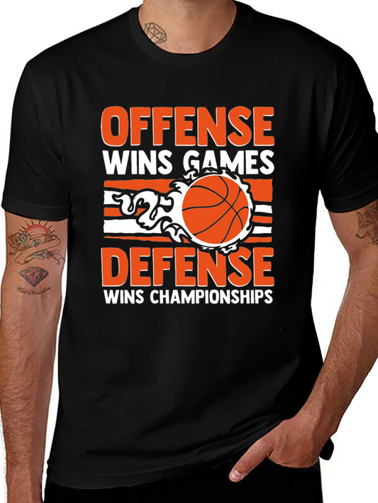 Offense Defense Basketball Graphic T-Shirt