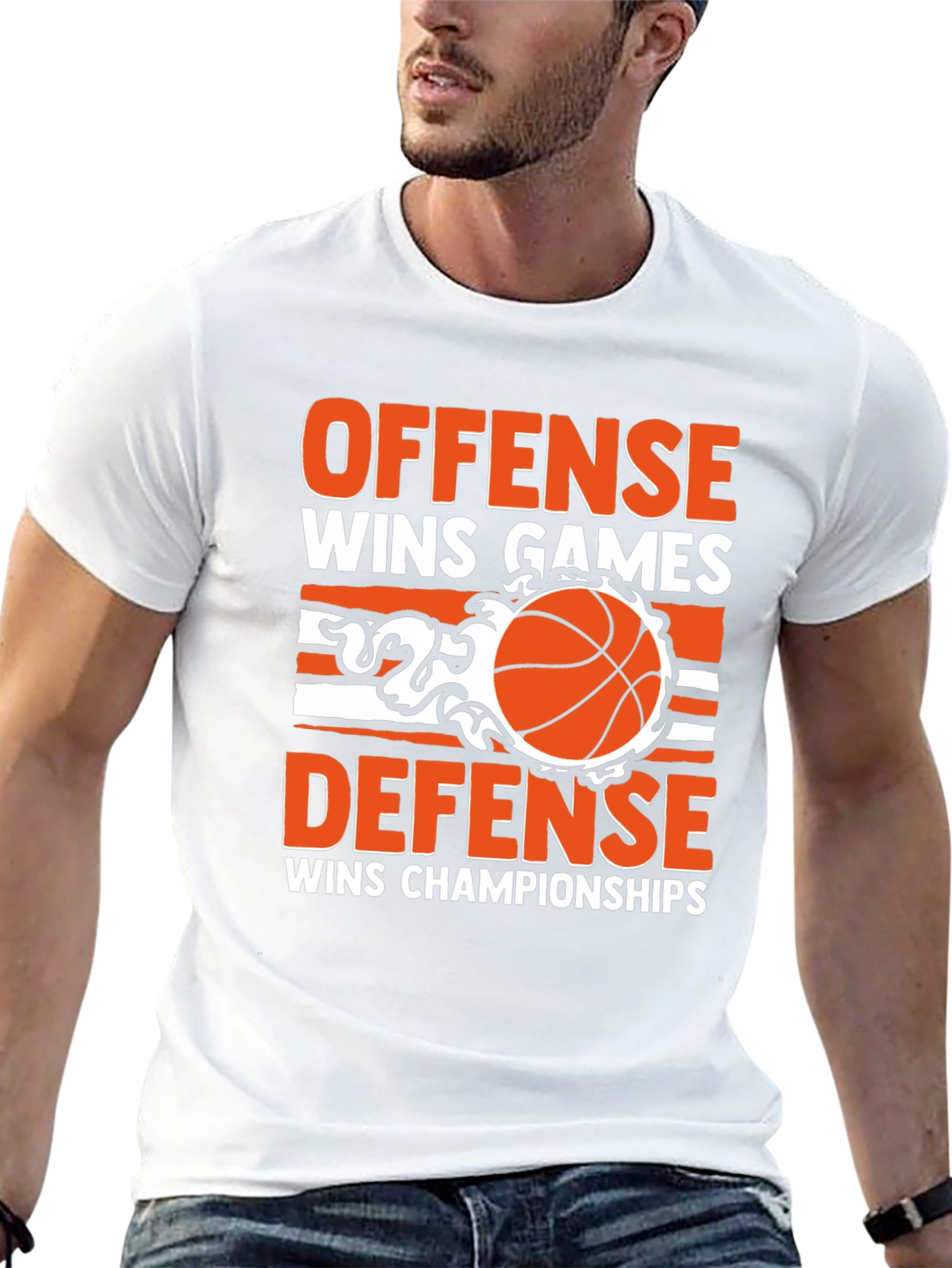 Offense Defense Basketball Graphic T-Shirt