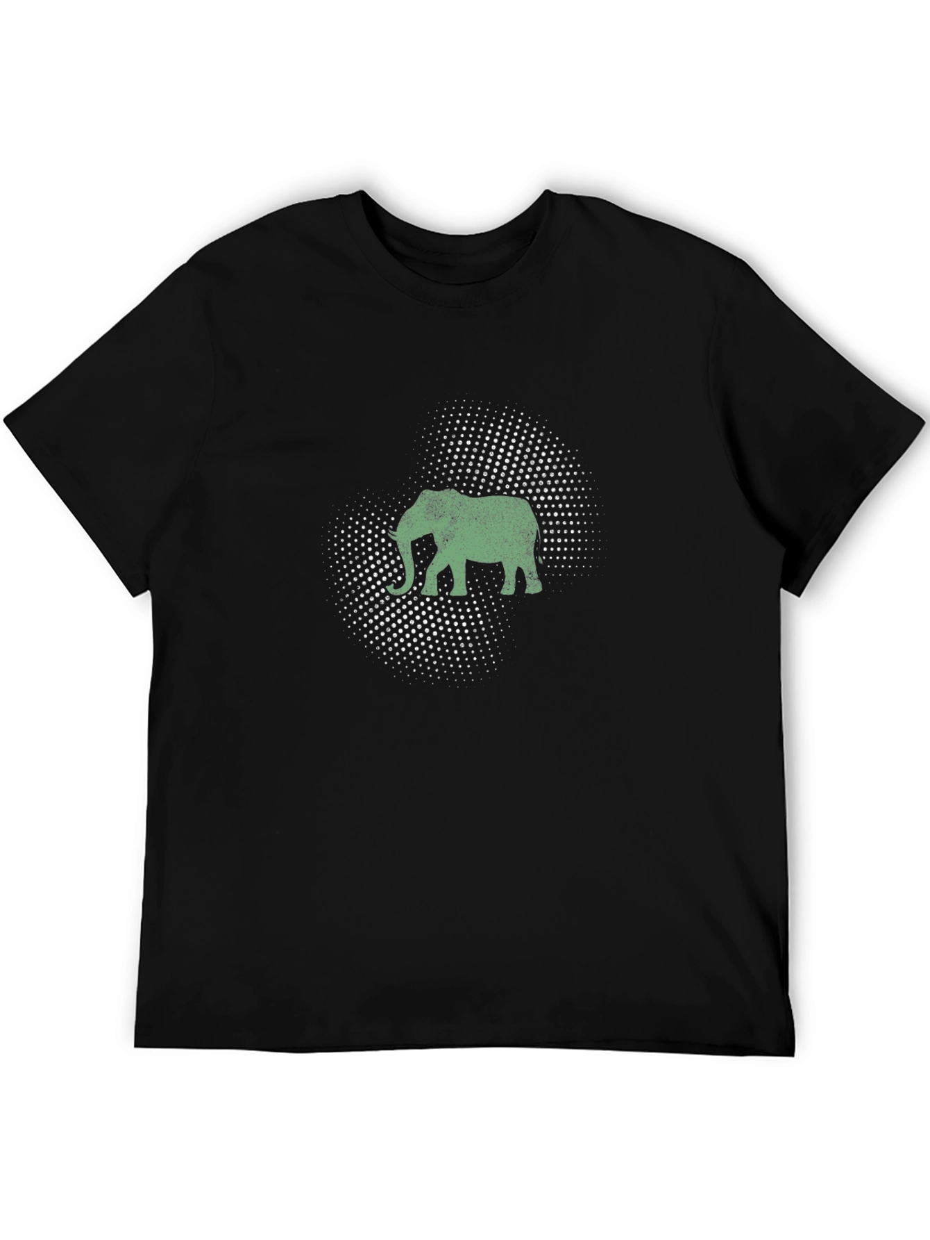 Elephant Graphic Black T-Shirt - Mens Casual Tee