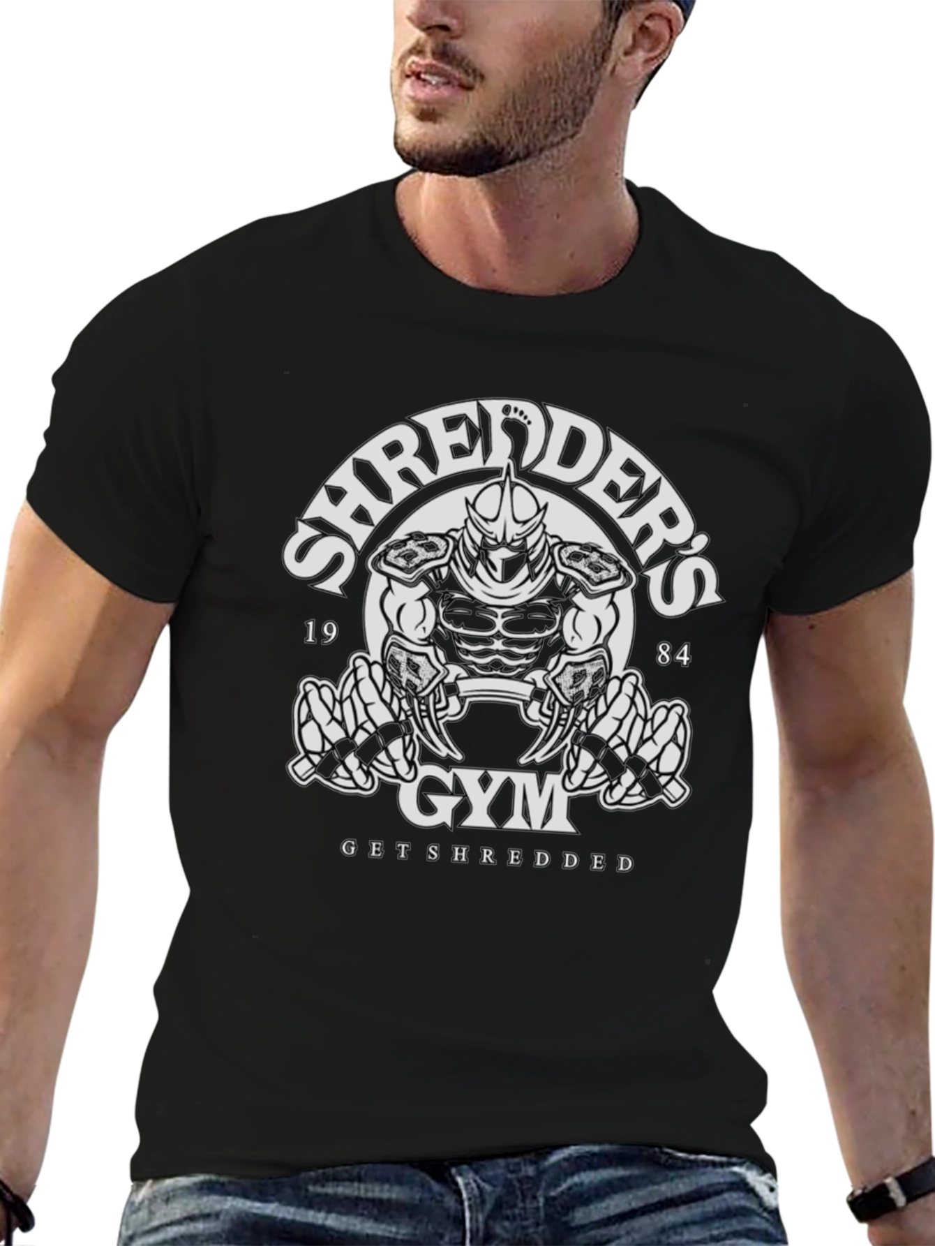 Shredders Gym Black T-Shirt | Get Shredded Tee