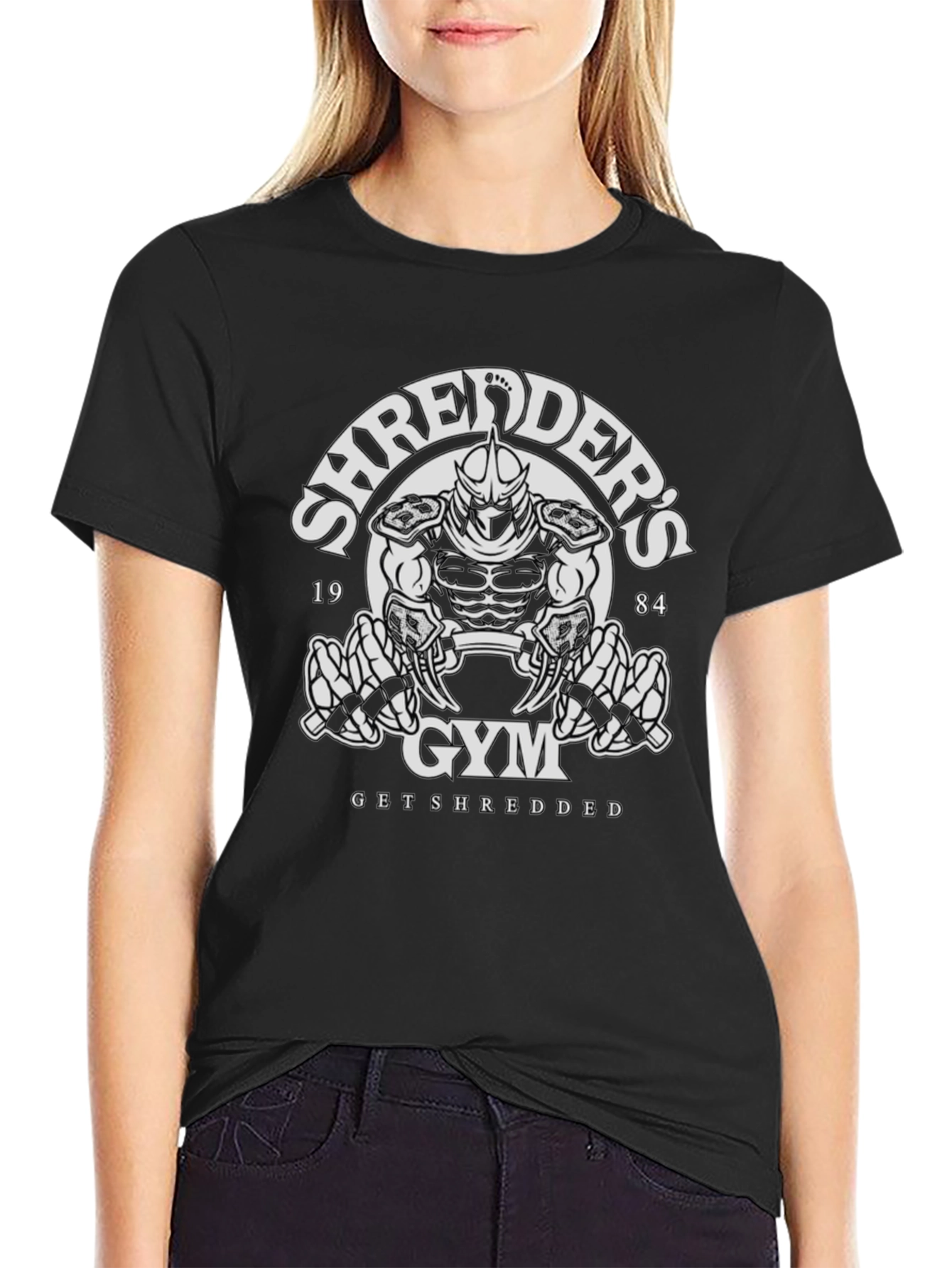 Shredders Gym Black T-Shirt | Get Shredded Tee