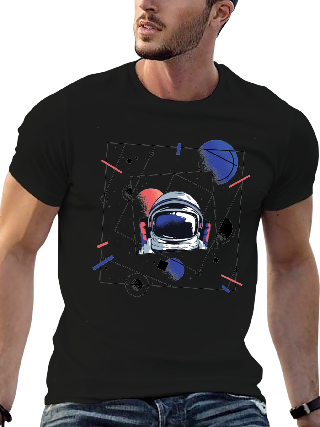 Astronaut Graphic T-Shirt - Space Explorer Design