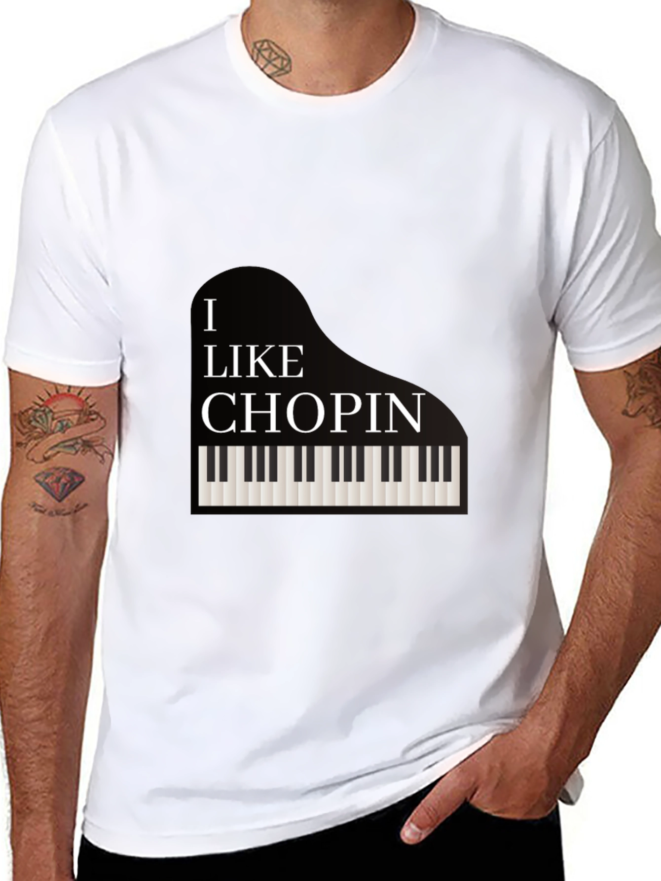 I Like Chopin Piano T-Shirt - Music Lover Tee