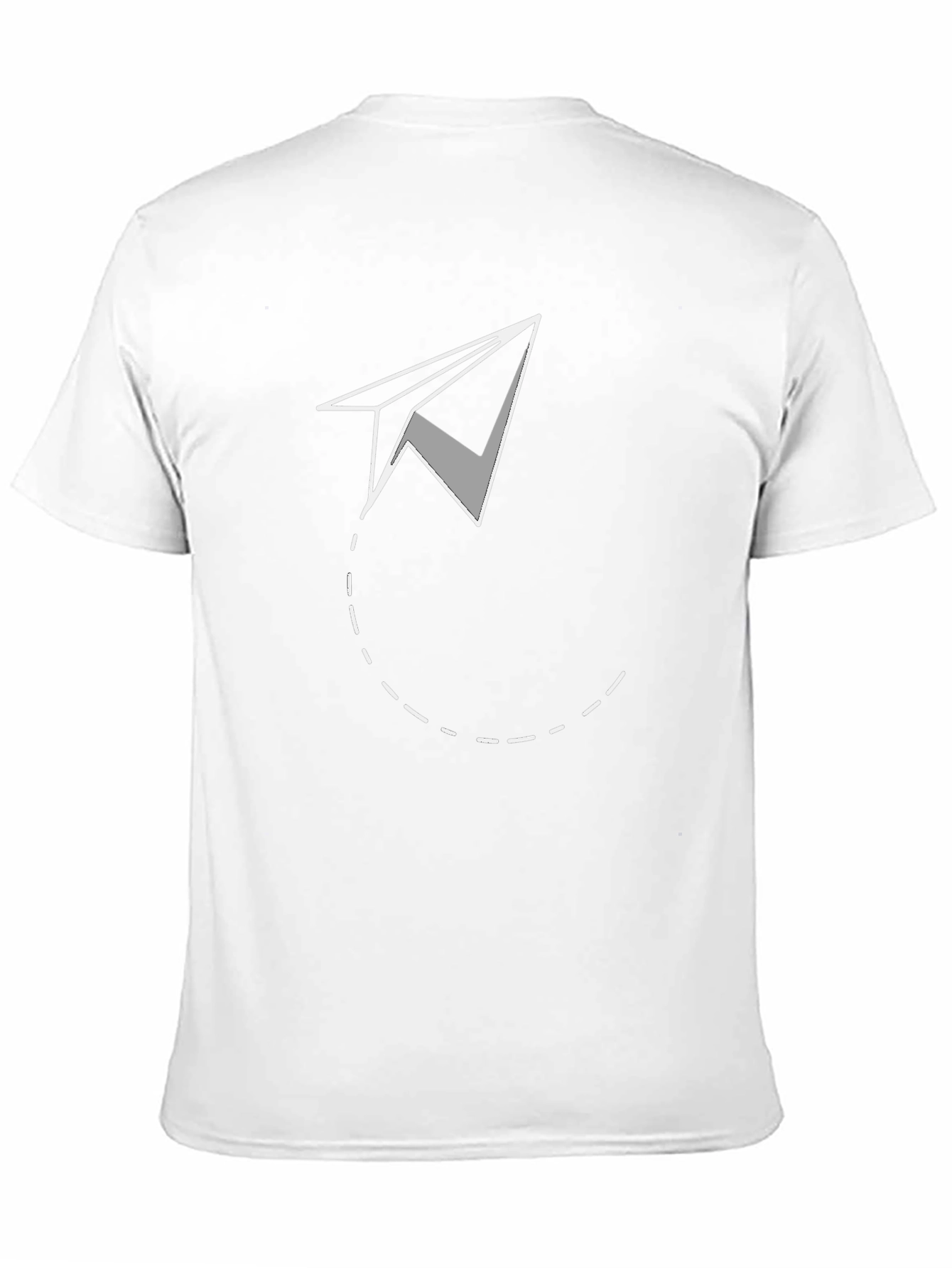 Paper Airplane Graphic Tee - Black Cotton Comfort