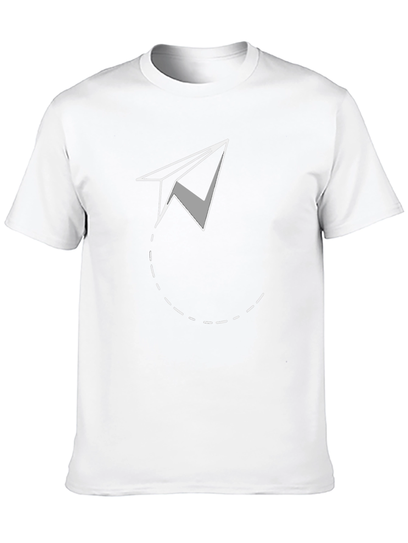 Paper Airplane Graphic Tee - Black Cotton Comfort