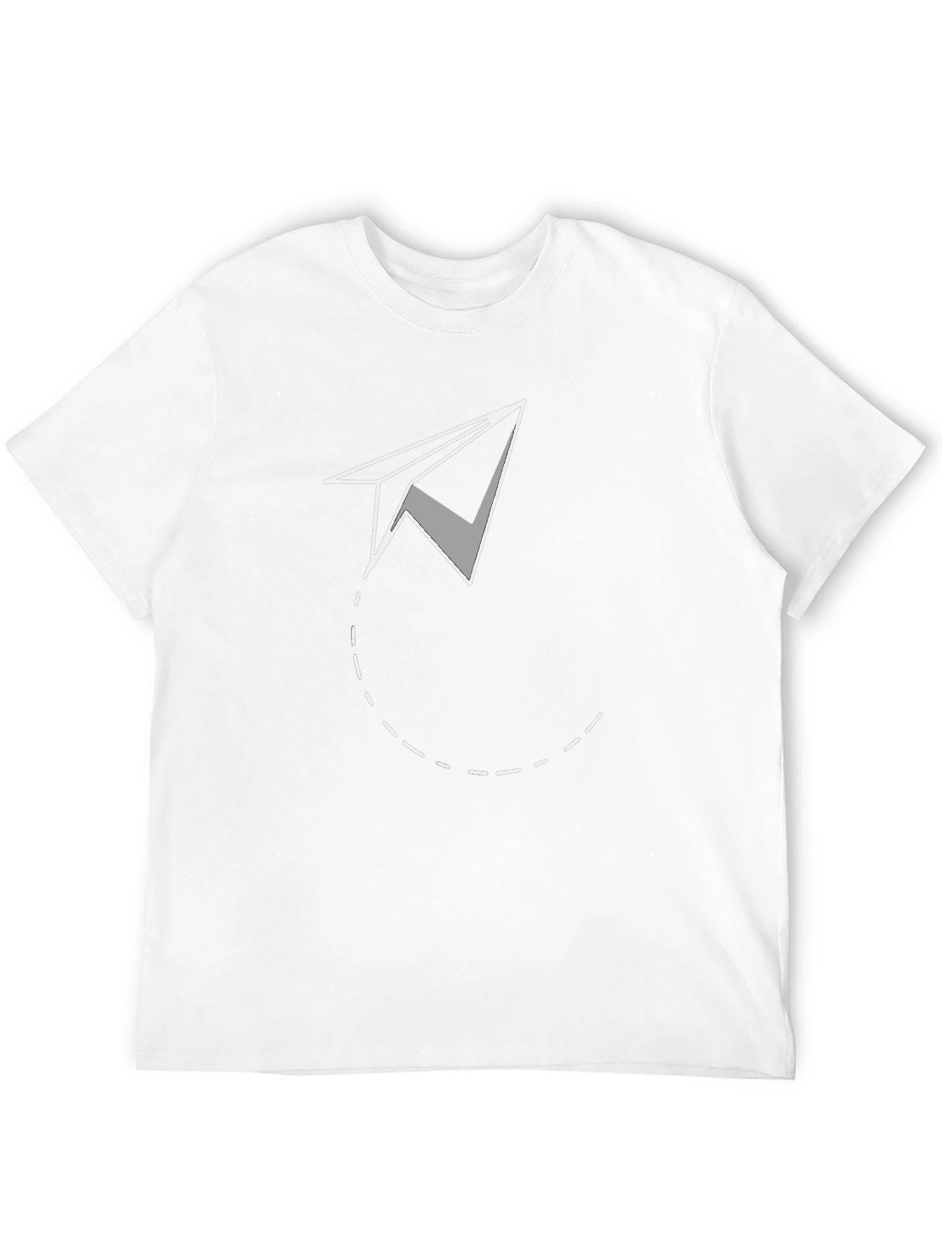 Paper Airplane Graphic Tee - Black Cotton Comfort