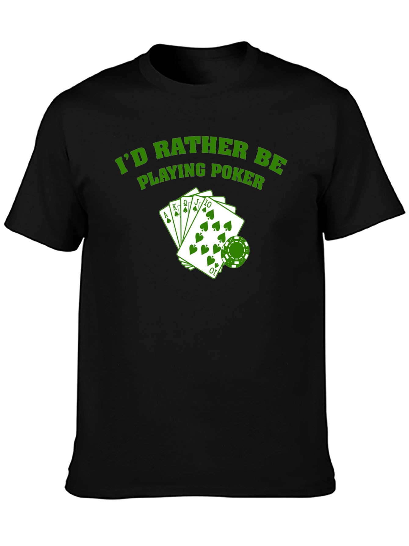 Id Rather Be Playing Poker Graphic T-Shirt