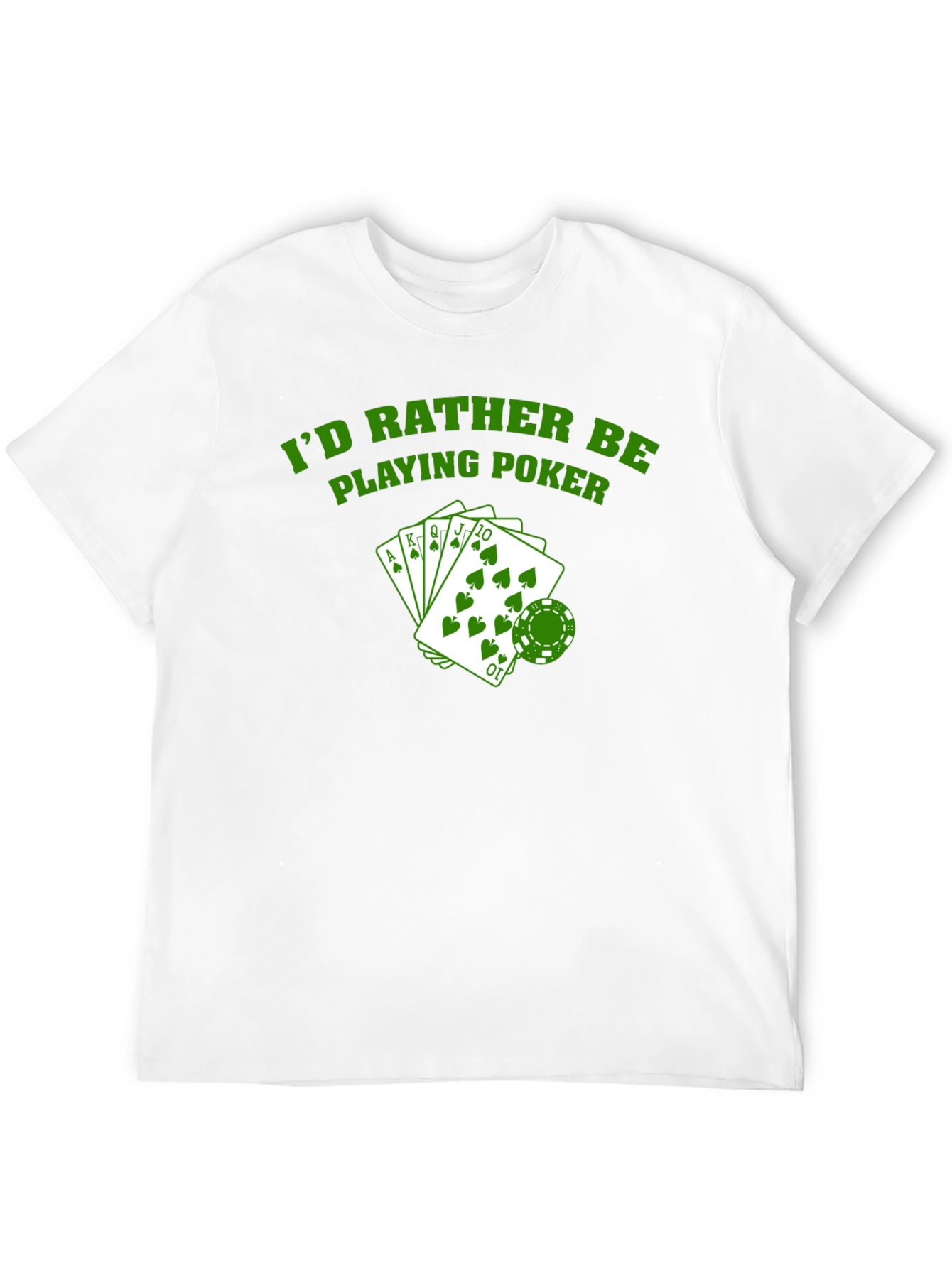 Id Rather Be Playing Poker Graphic T-Shirt