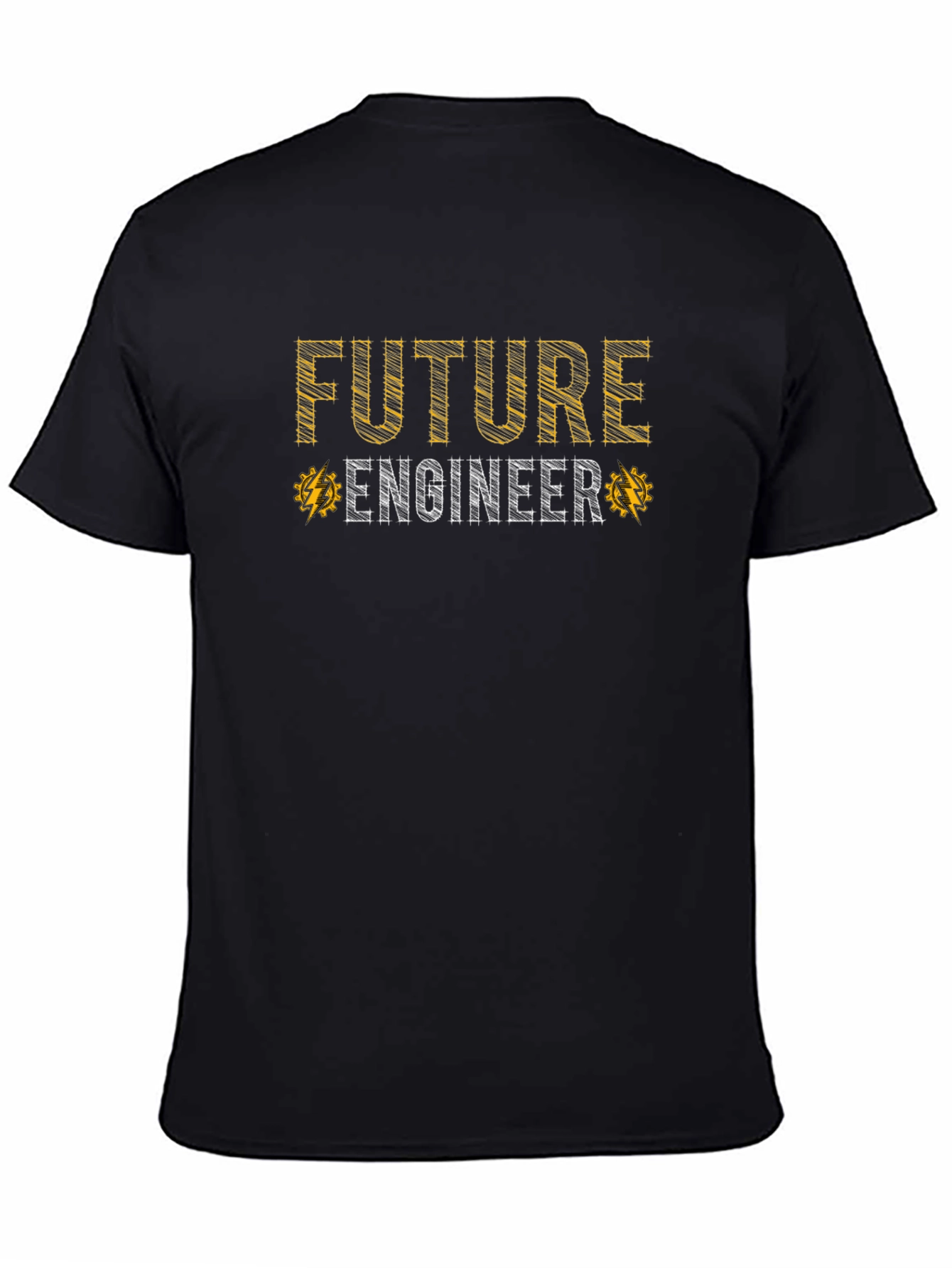 Future Engineer Graphic Tee - Black Cotton T-Shirt