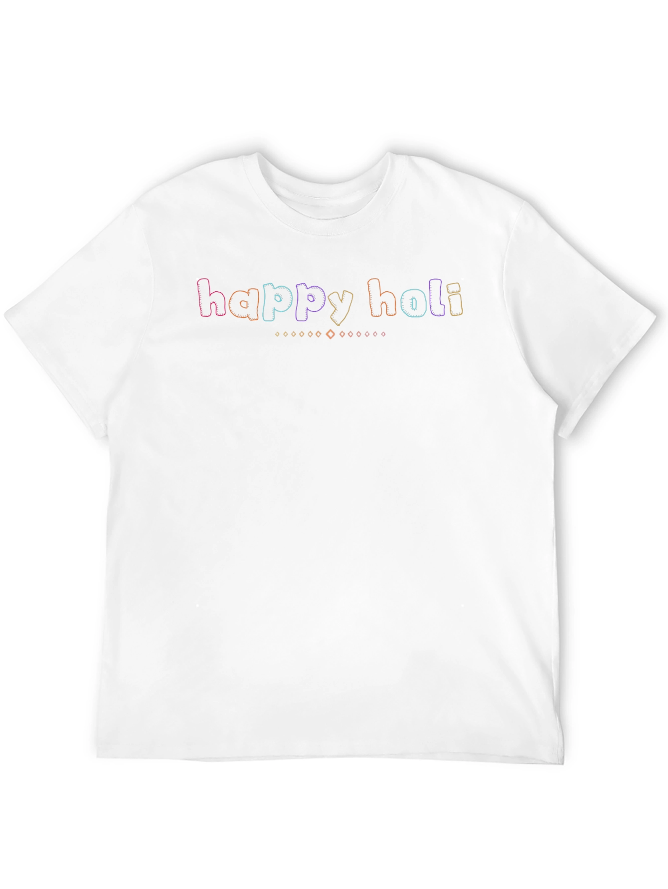 Happy Holi T-Shirt: Rainbow Text Graphic Tee