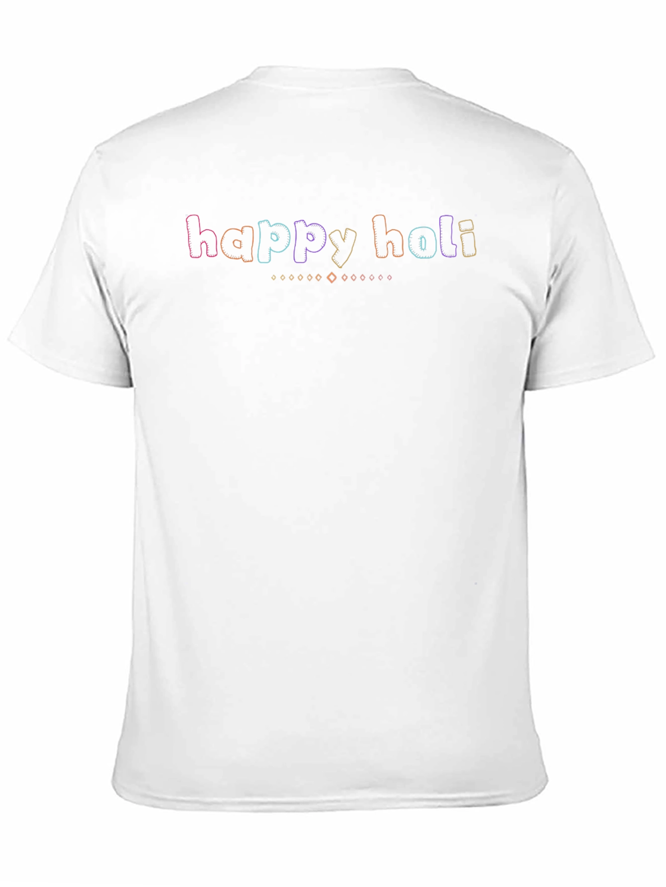Happy Holi T-Shirt: Rainbow Text Graphic Tee