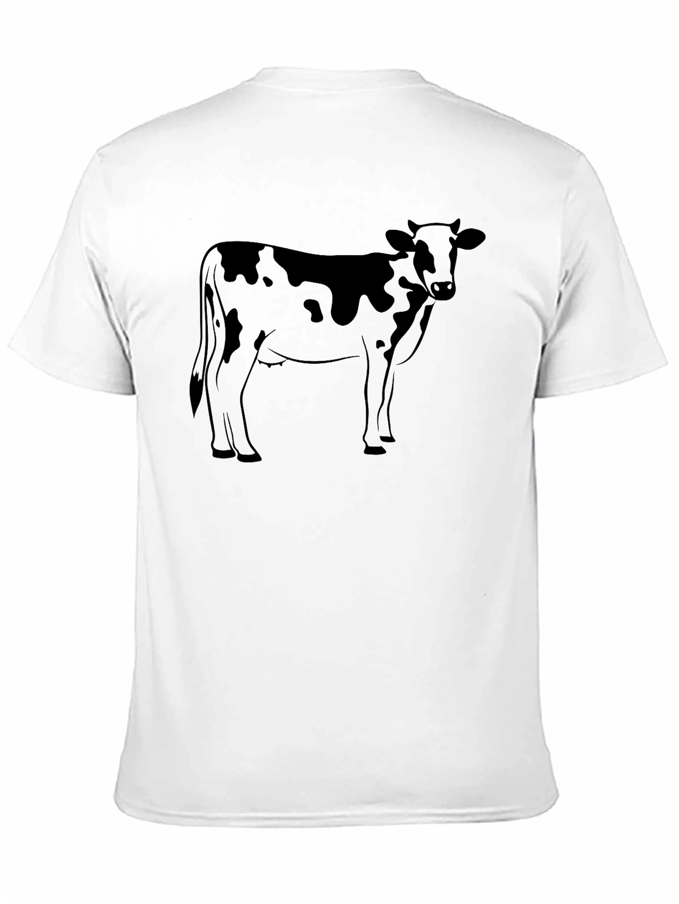 Cow Graphic T-Shirt - Black Crew Neck Tee