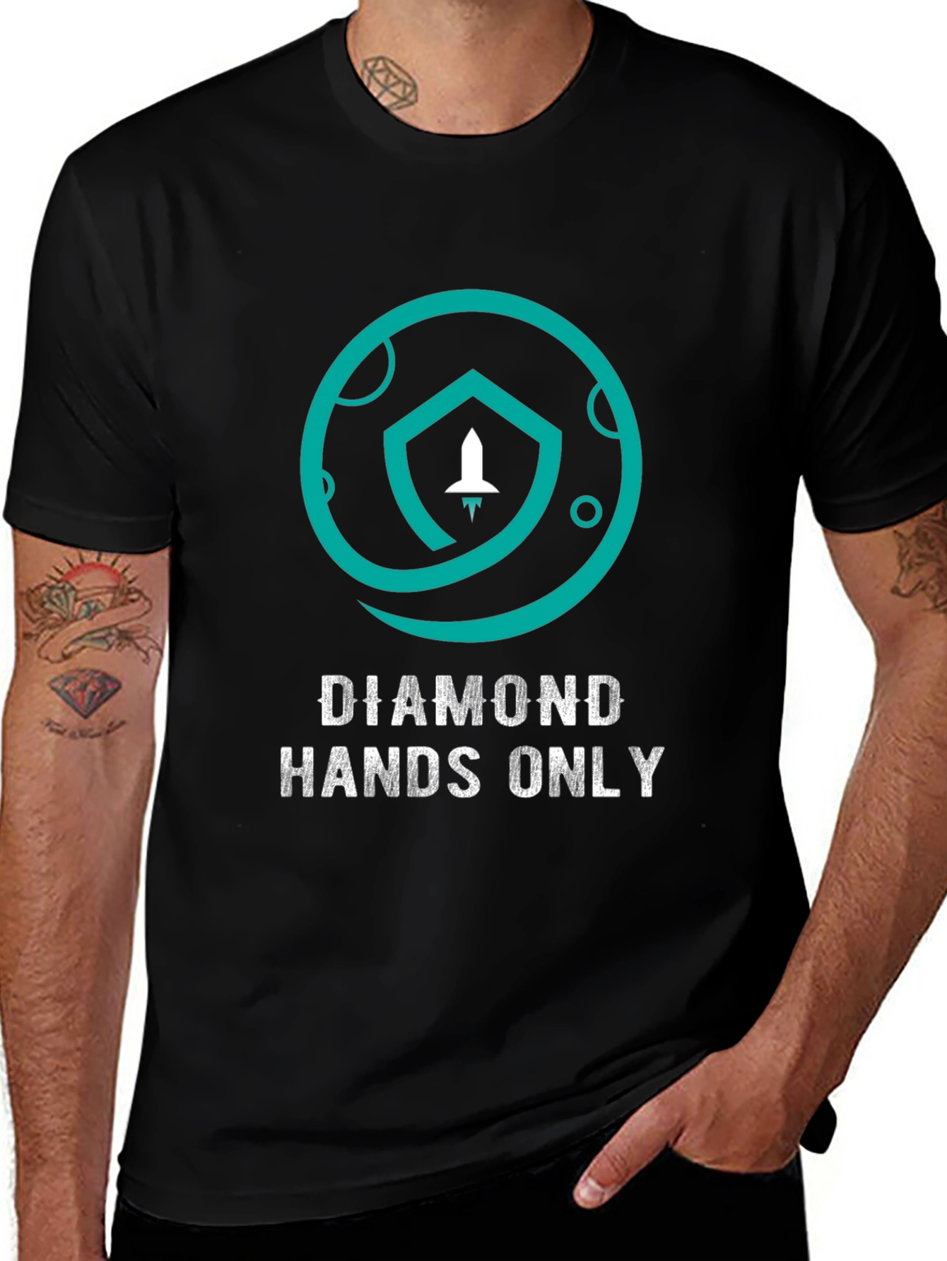 Diamond Hands Only Black T-Shirt