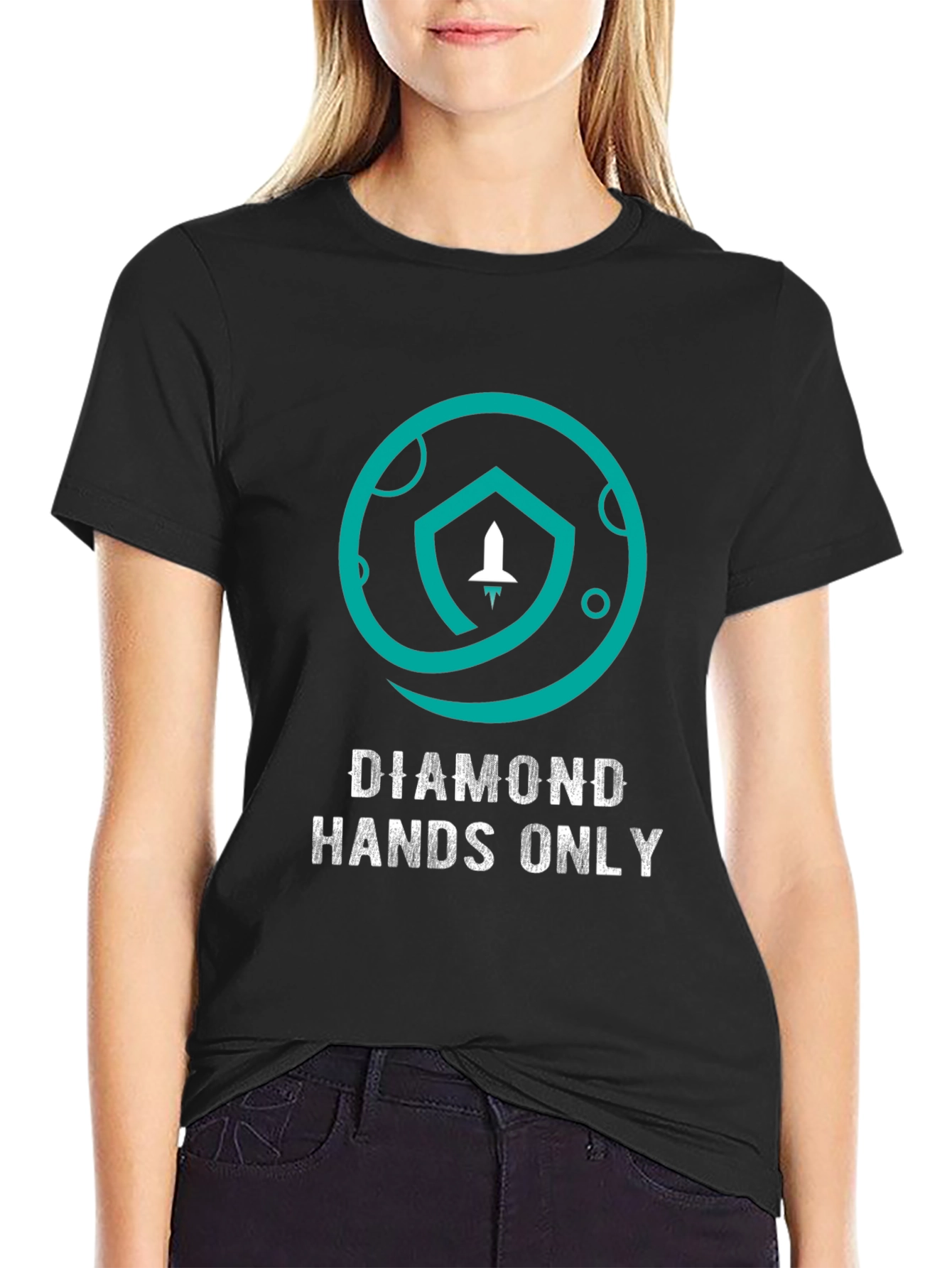 Diamond Hands Only Black T-Shirt