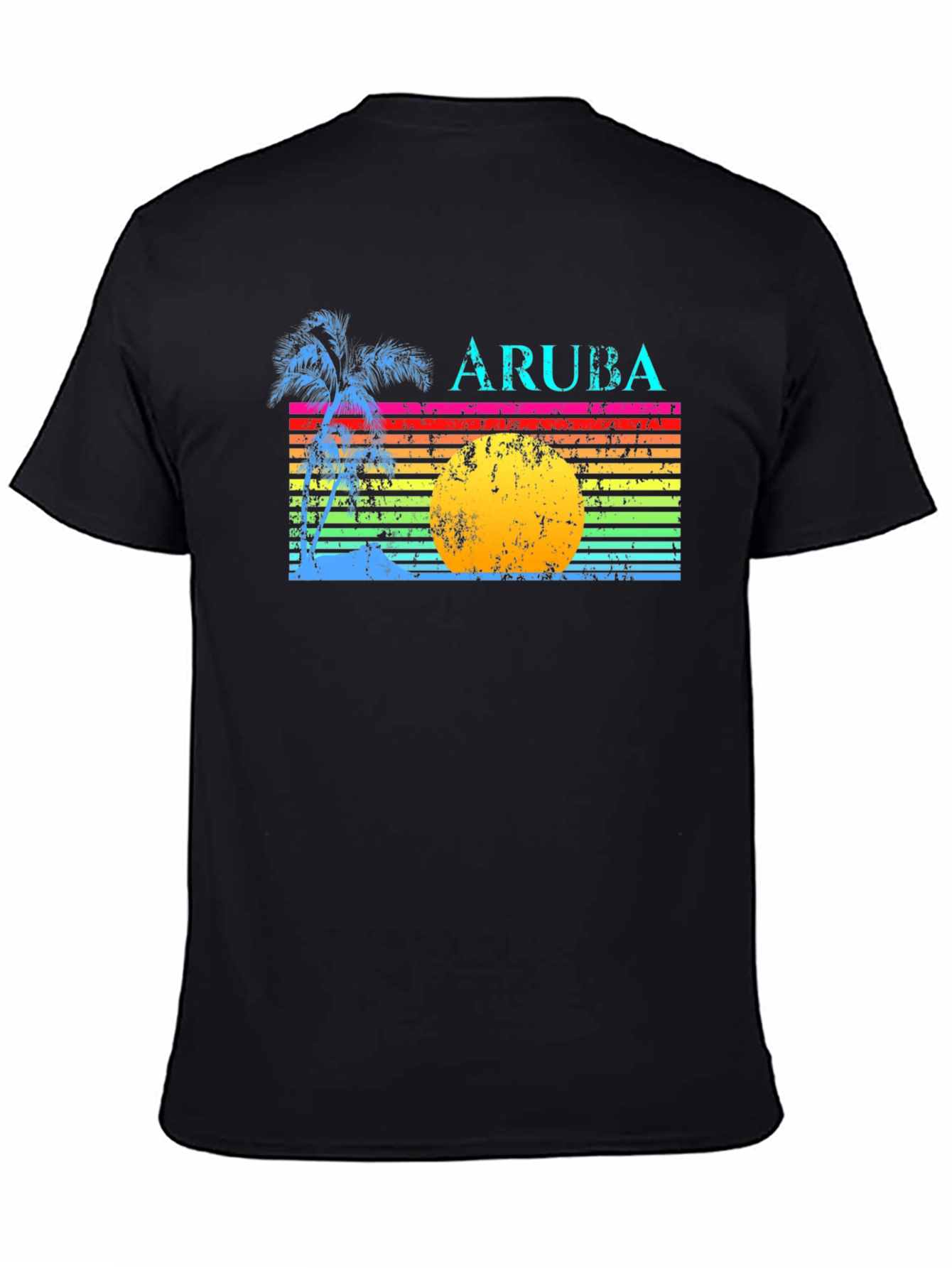 Retro Aruba Graphic Tee - Tropical Vacation Shirt