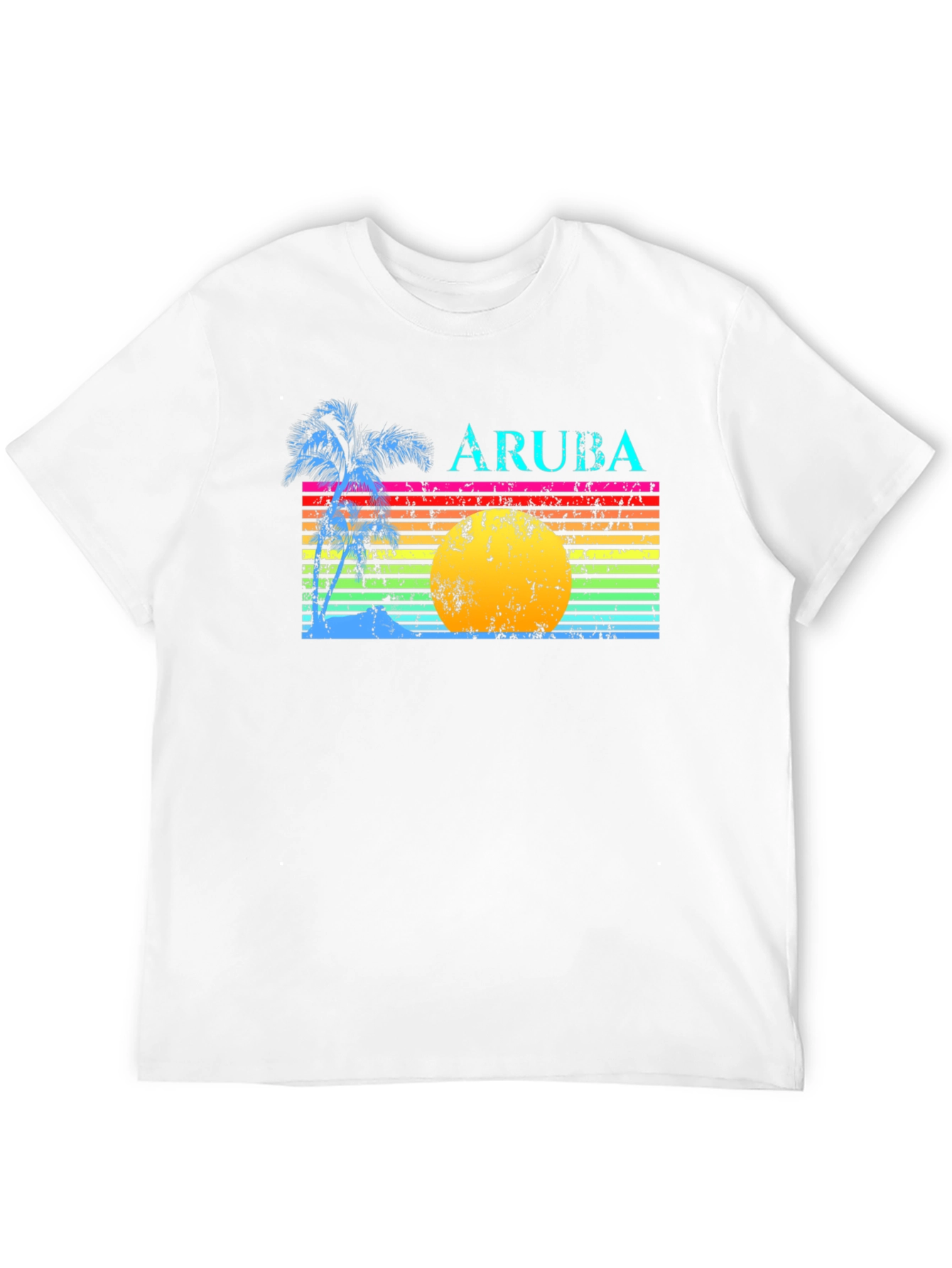 Retro Aruba Graphic Tee - Tropical Vacation Shirt