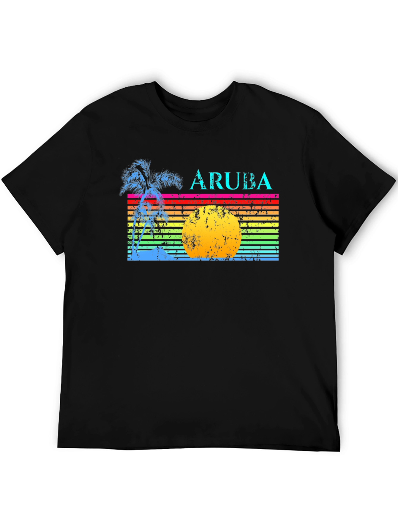 Retro Aruba Graphic Tee - Tropical Vacation Shirt