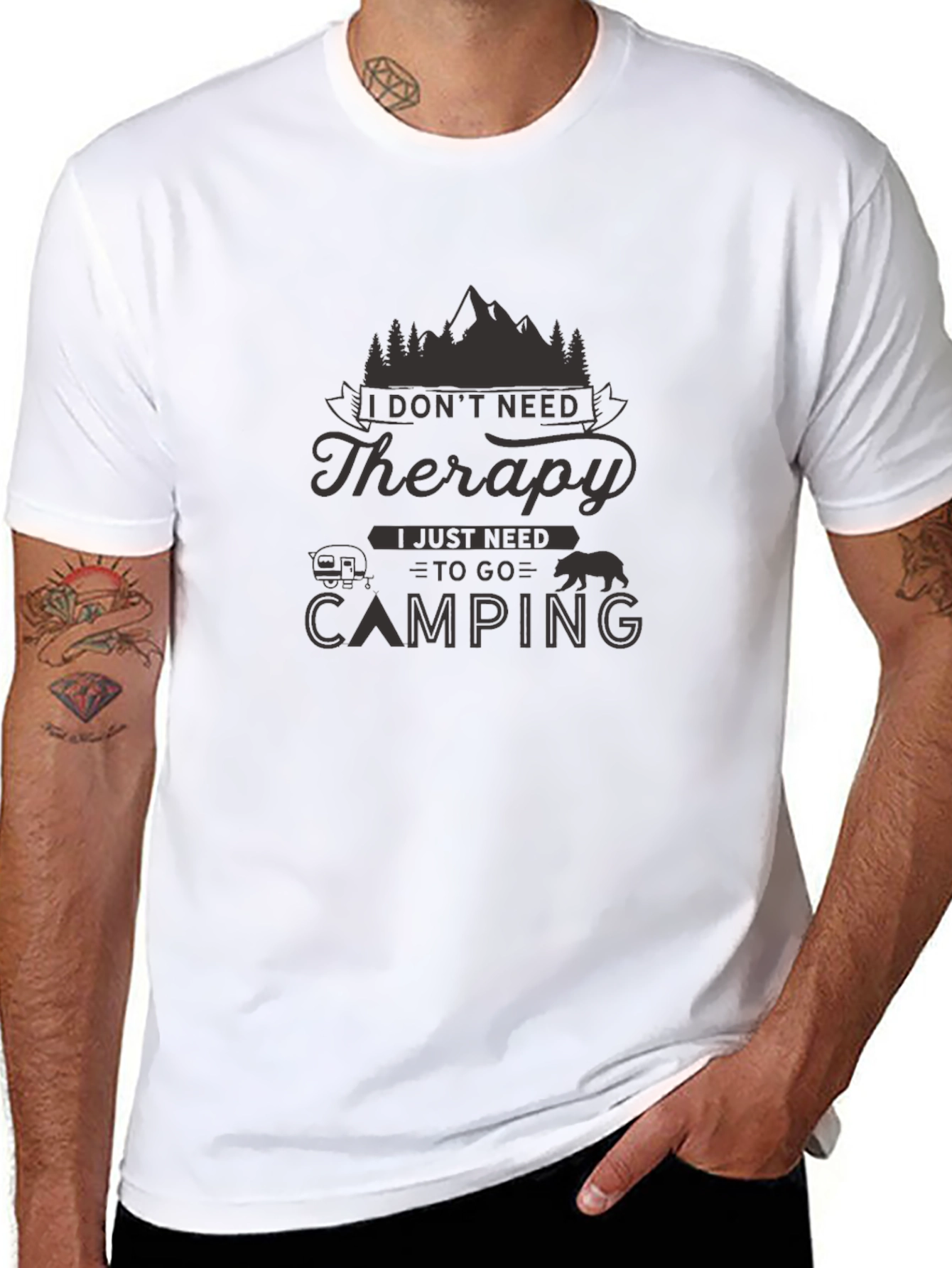 Camping Therapy Graphic T-Shirt