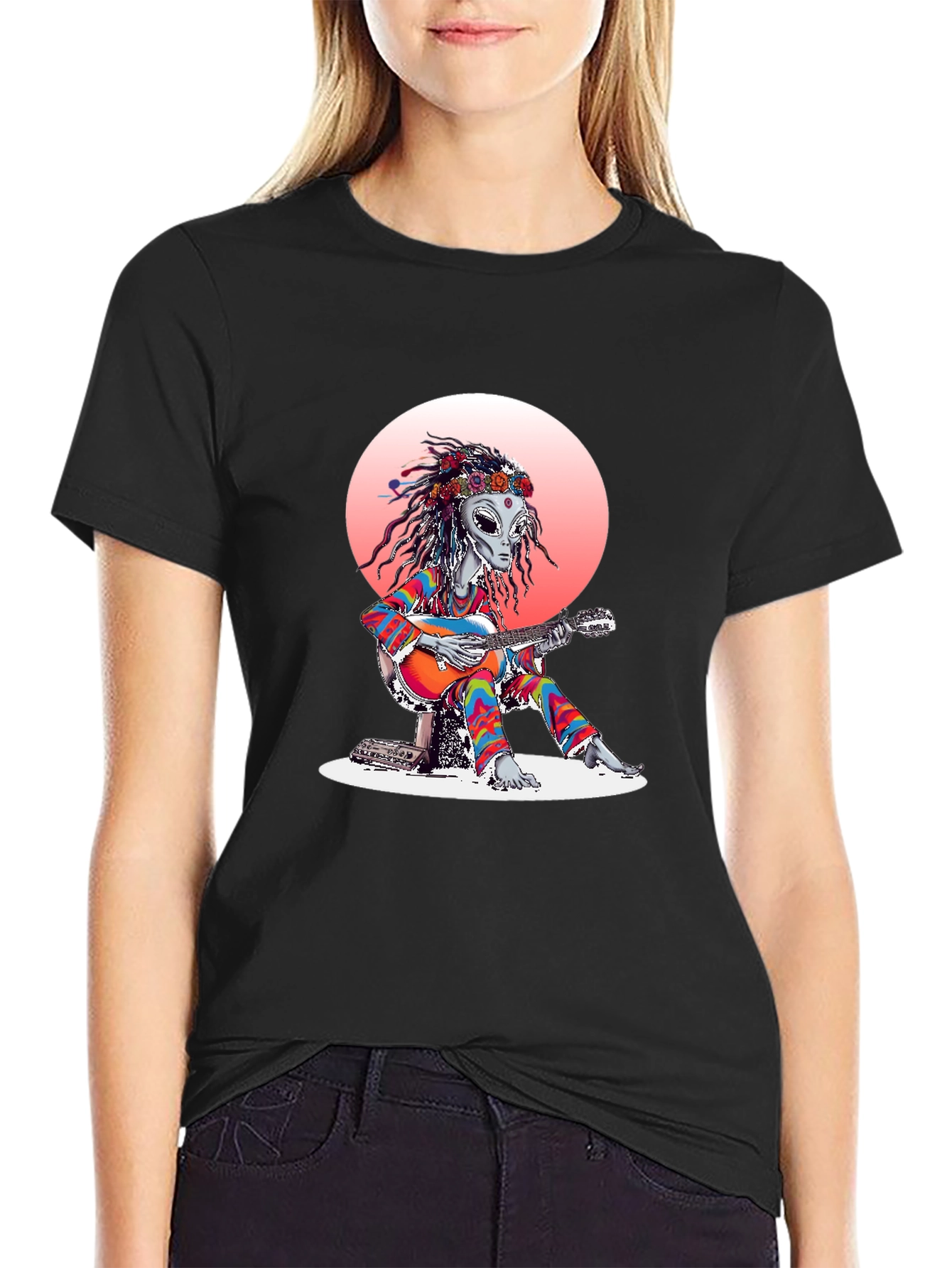 Alien Musician Graphic T-Shirt