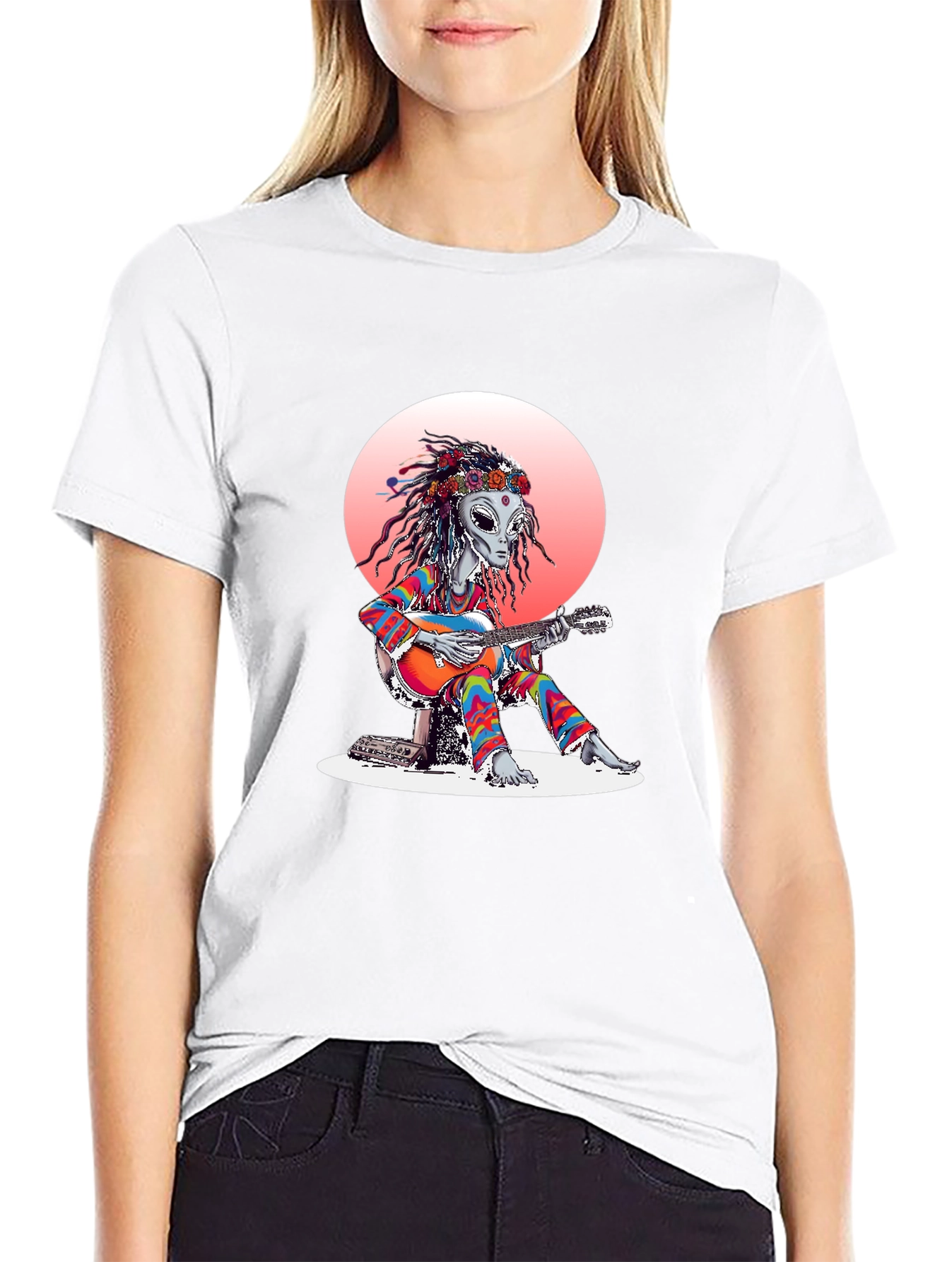 Alien Musician Graphic T-Shirt