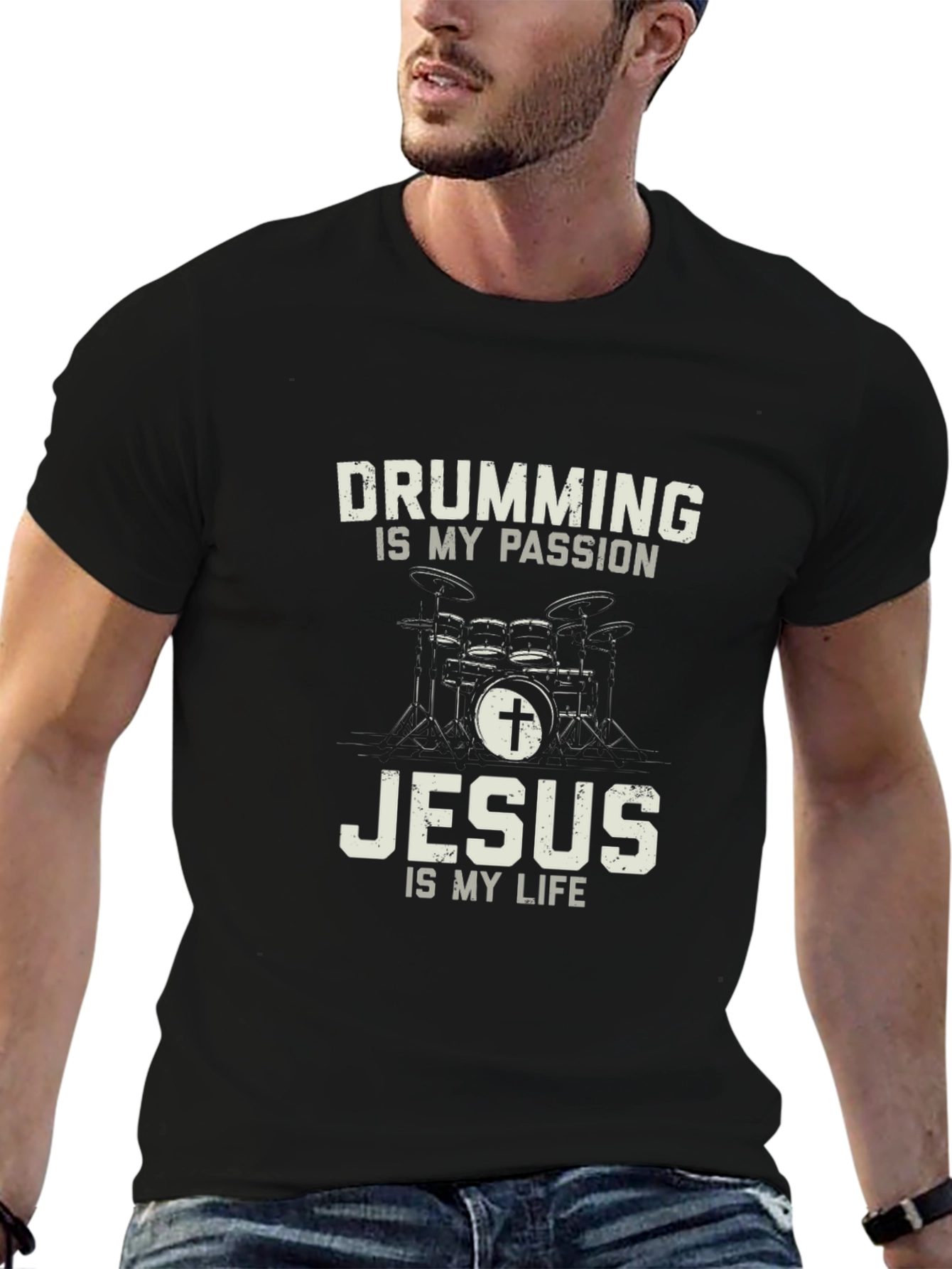 Drumming is my Passion Jesus is my Life T-shirt