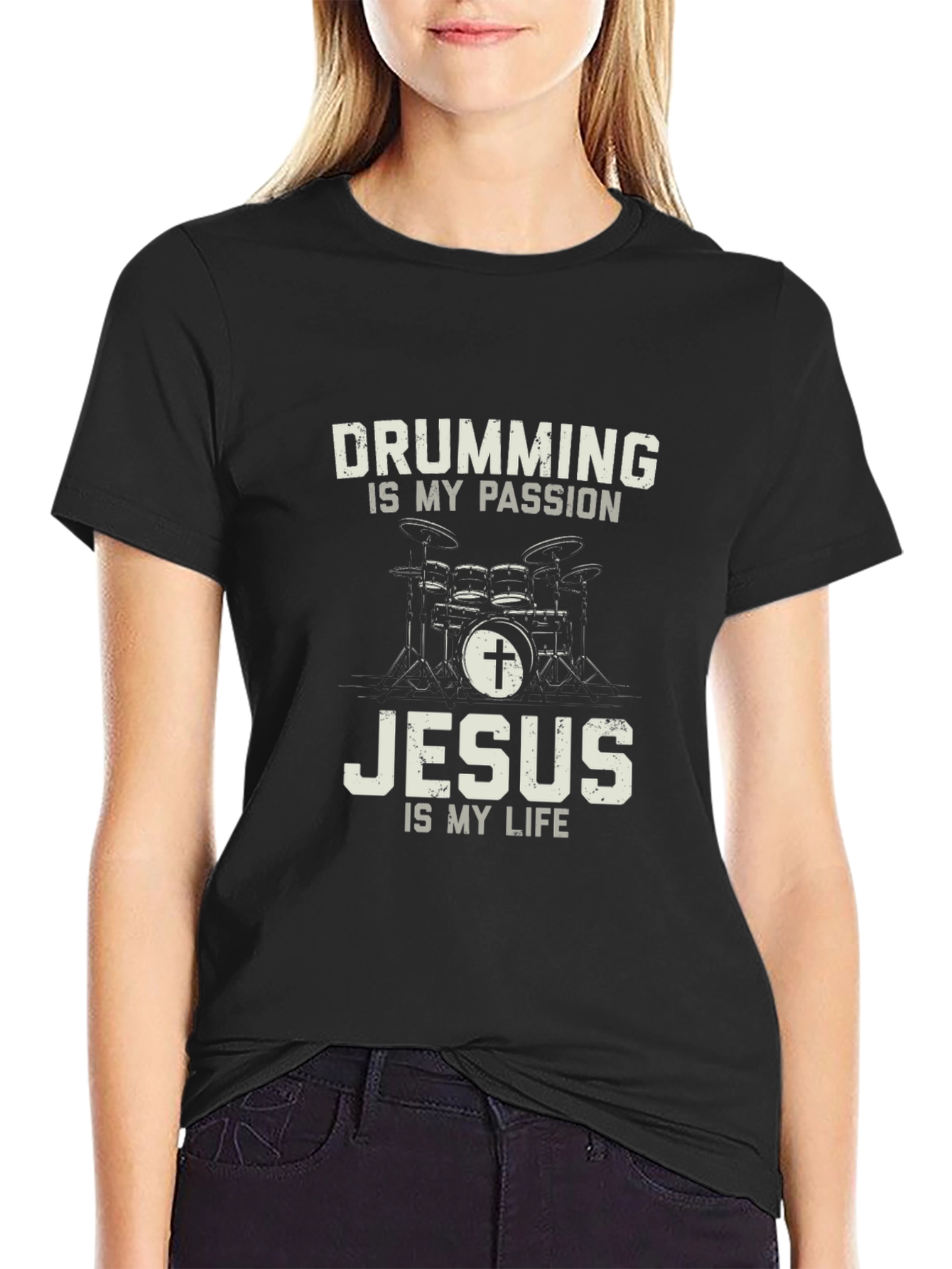 Drumming is my Passion Jesus is my Life T-shirt