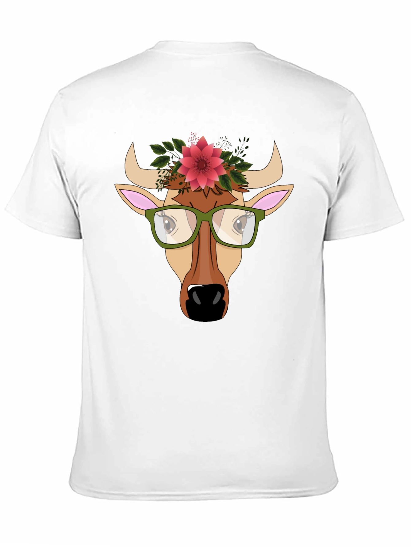 Cow with Flower Crown Graphic Tee