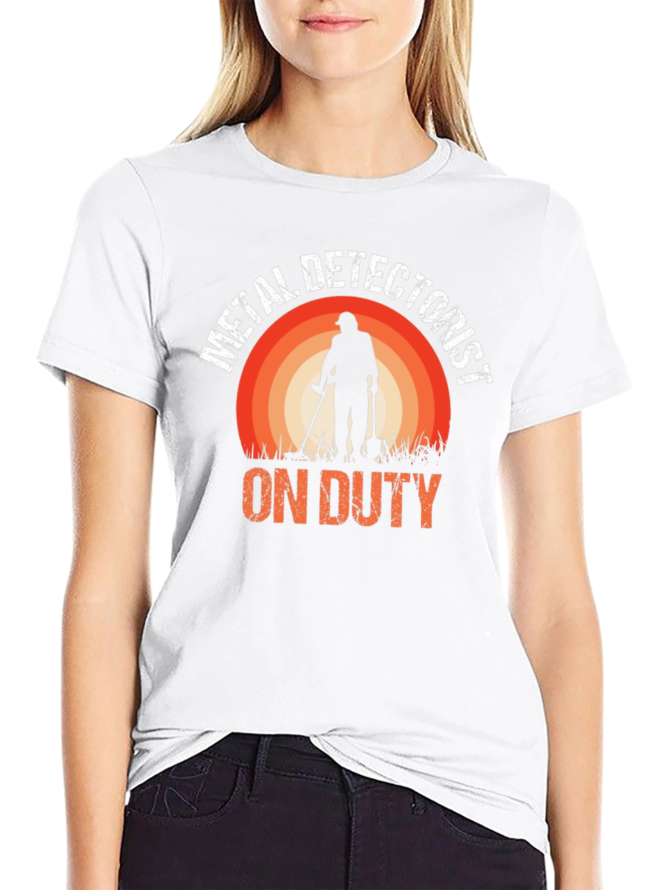 Metal Detectorist On Duty Black T-Shirt