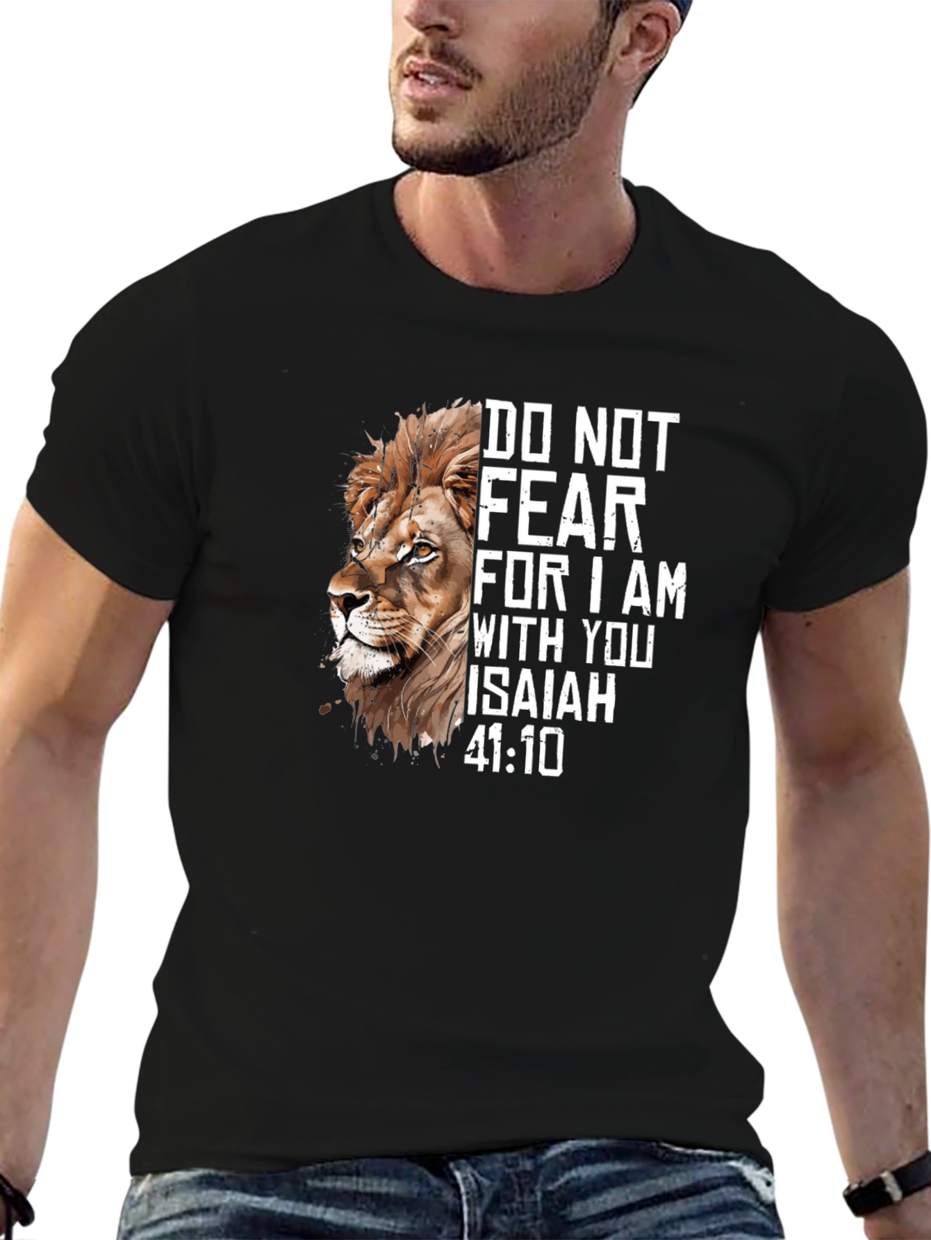 Lion Graphic Tee - Isaiah 41:10 Do Not Fear