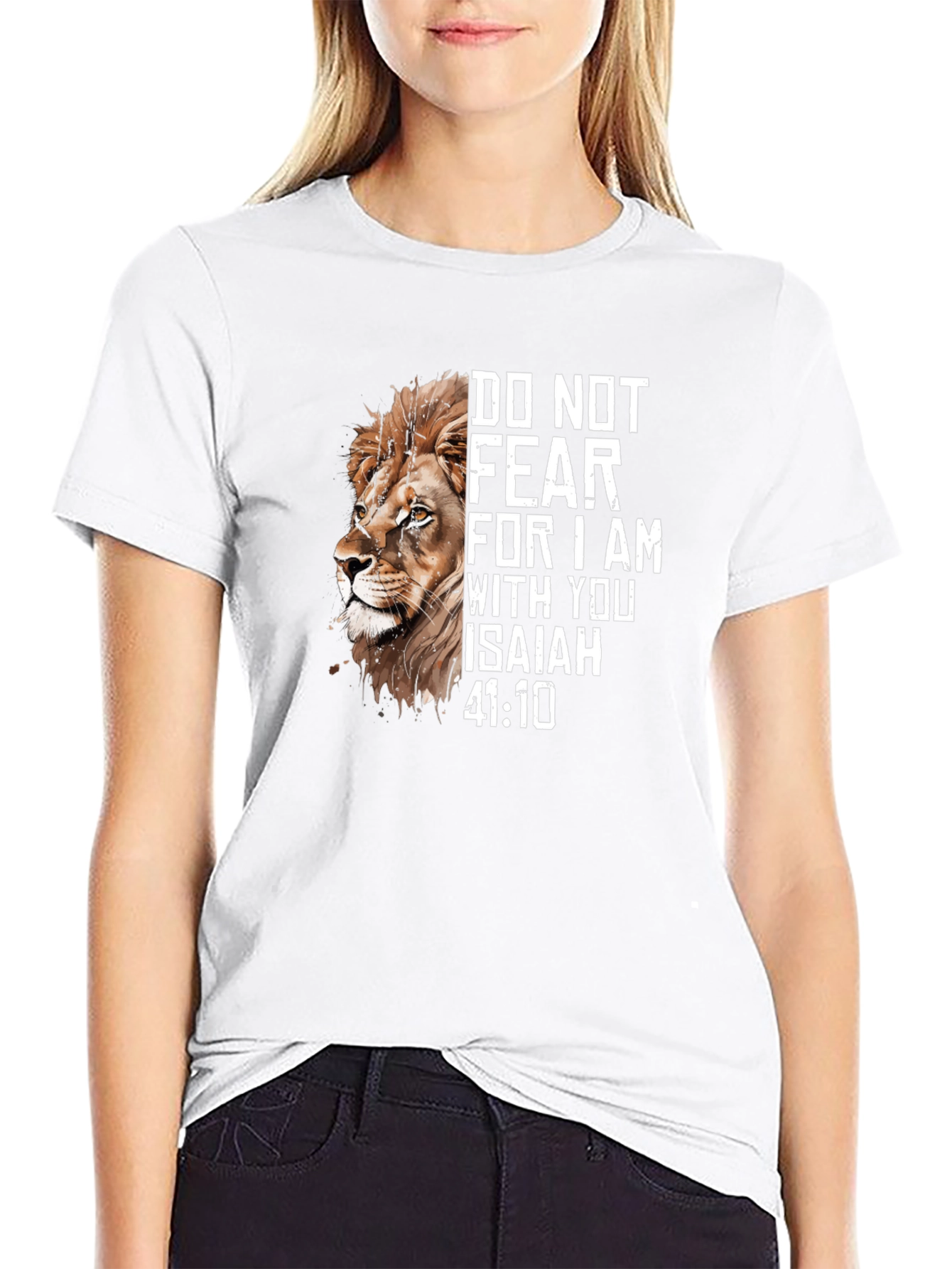 Lion Graphic Tee - Isaiah 41:10 Do Not Fear