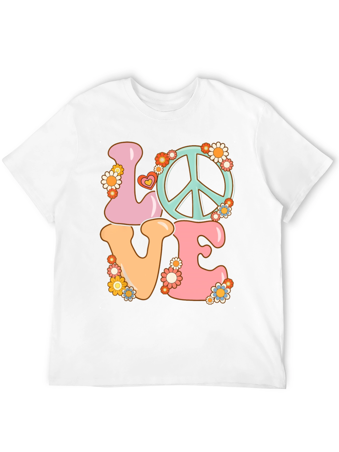 Love Peace Sign Graphic T-Shirt